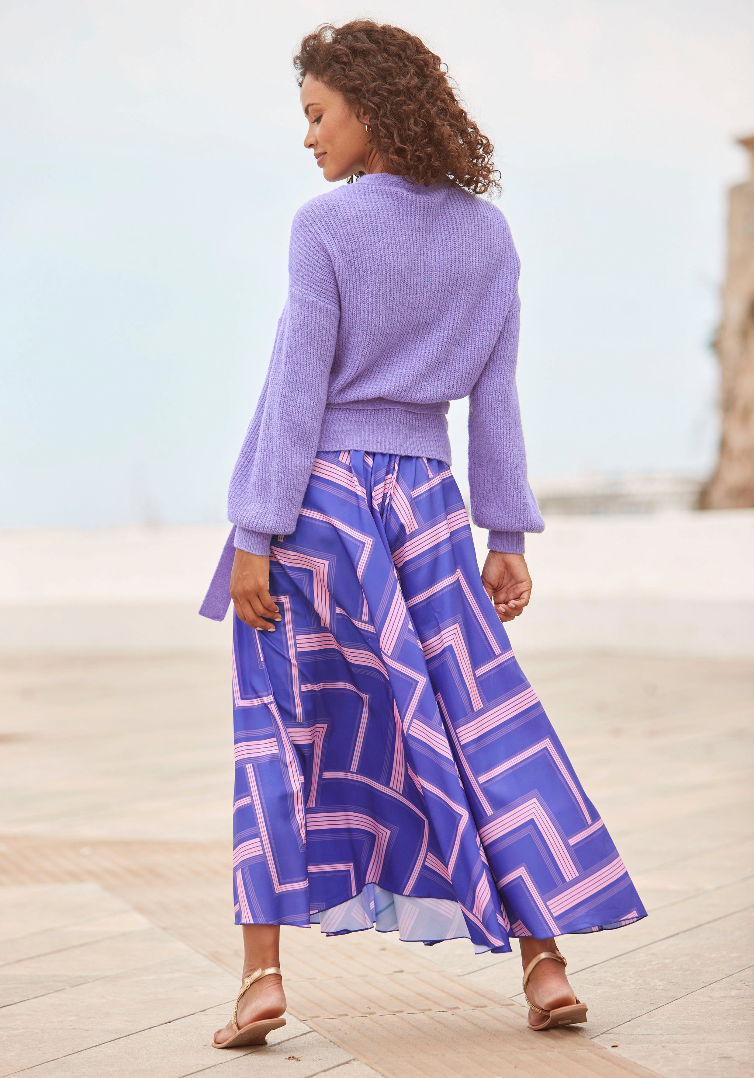 Lascana Broekrok met grafische print, culotte stijl, extra wijde pijpen