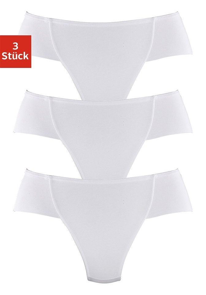 Petite fleur Modellerende string Bodyforming slip van elastische katoen 3 stuks koop je bij LASCANA