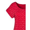 lascana t-shirt met kleine cut-out op de mouw (set van 2) rood