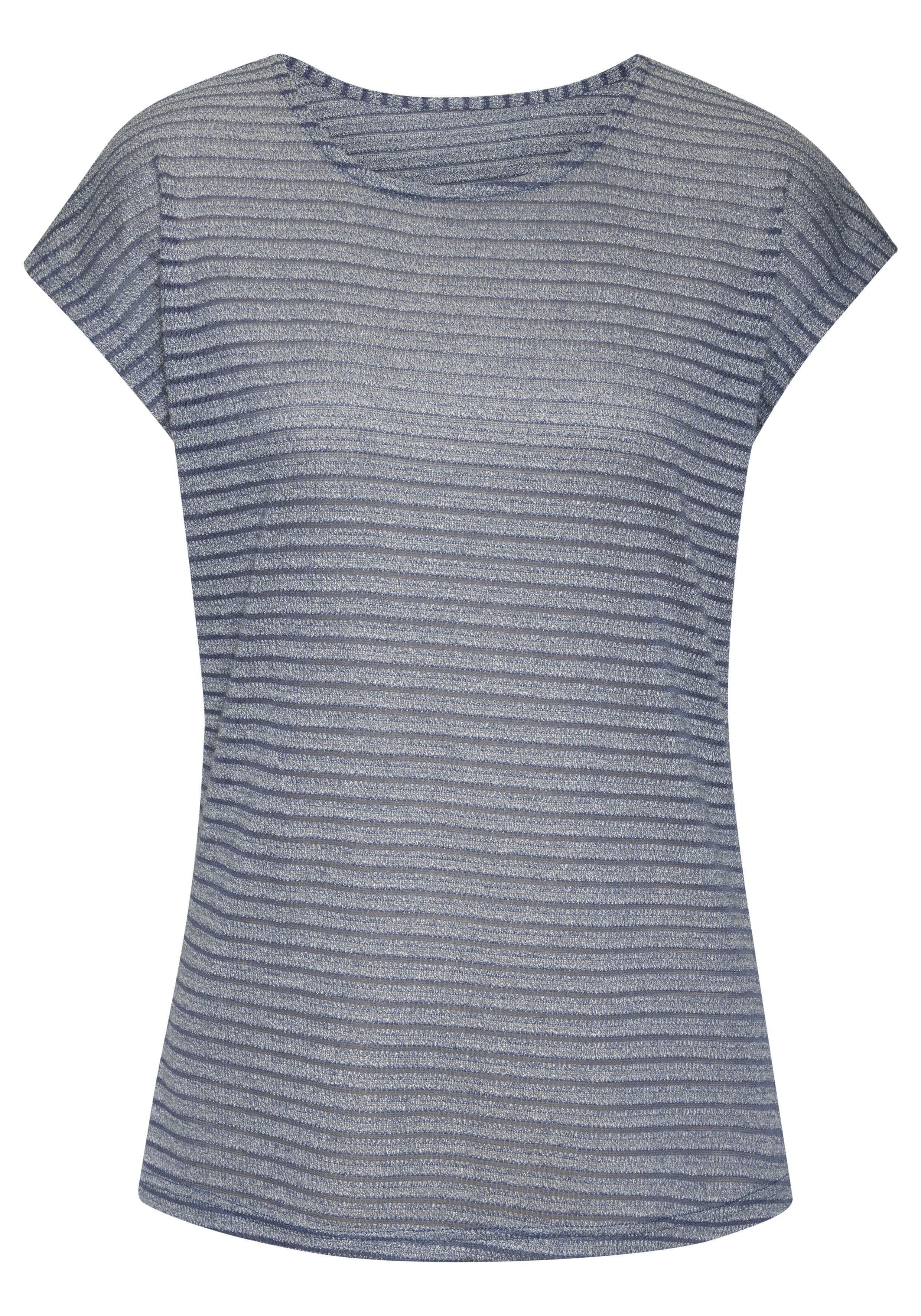 Vivance Shirt met korte mouwen In streep-look van onderhoudsvriendelijke viscosekwaliteit shirts maat 32/34 blauw