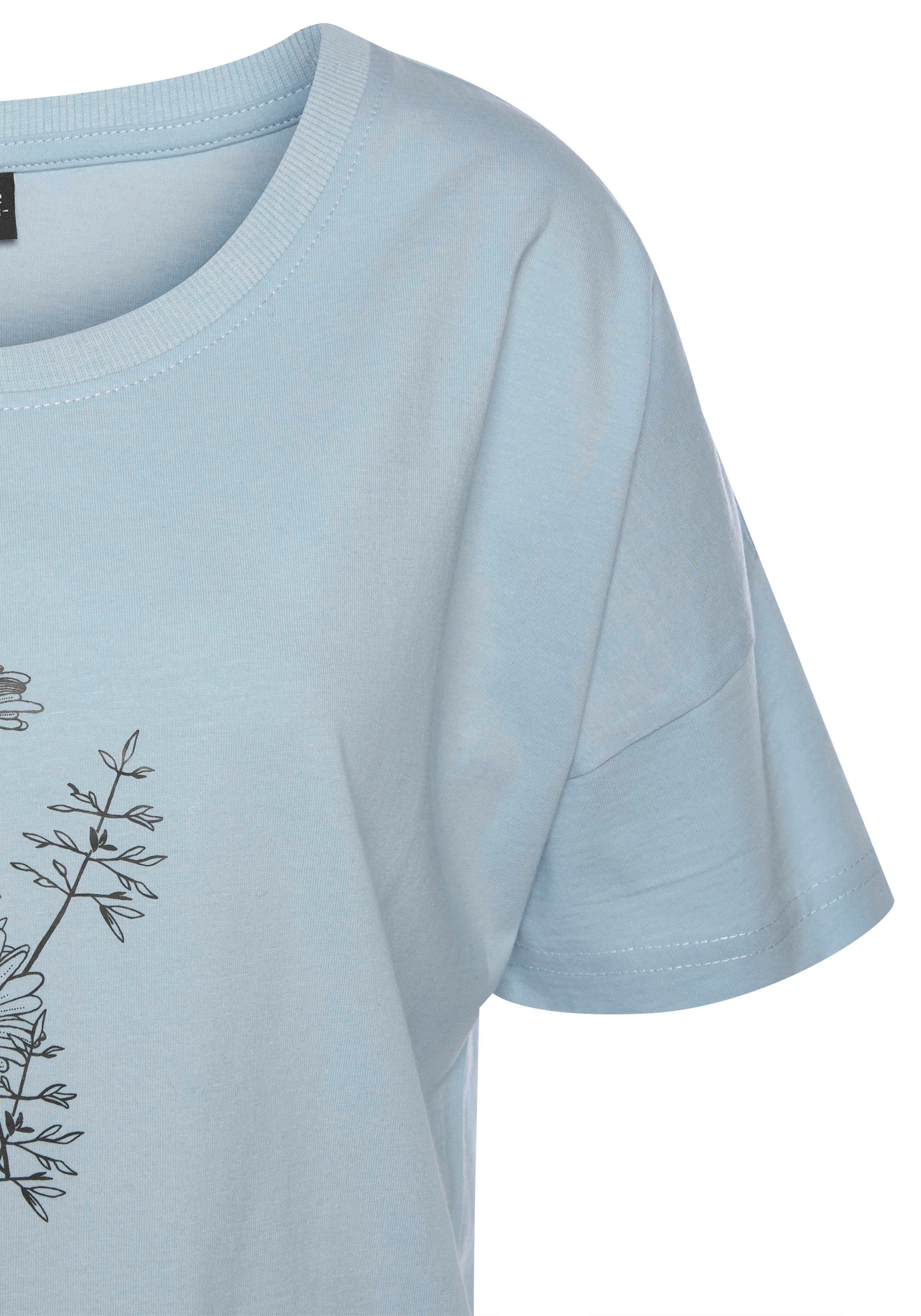 Vivance Dreams Big-shirt met frontprint (Set van 2)
