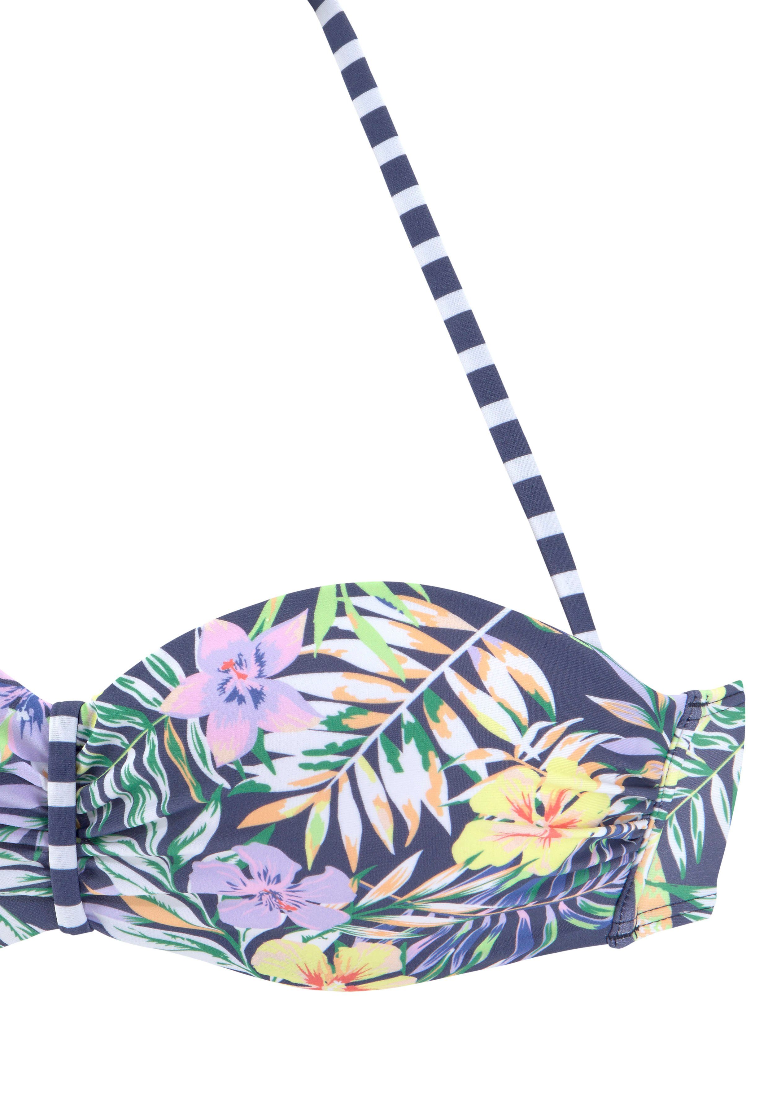 Venice Beach Bandeau-bikinitop Summer met aangerimpeld midden bandeau bikini's maat 36 A blauw