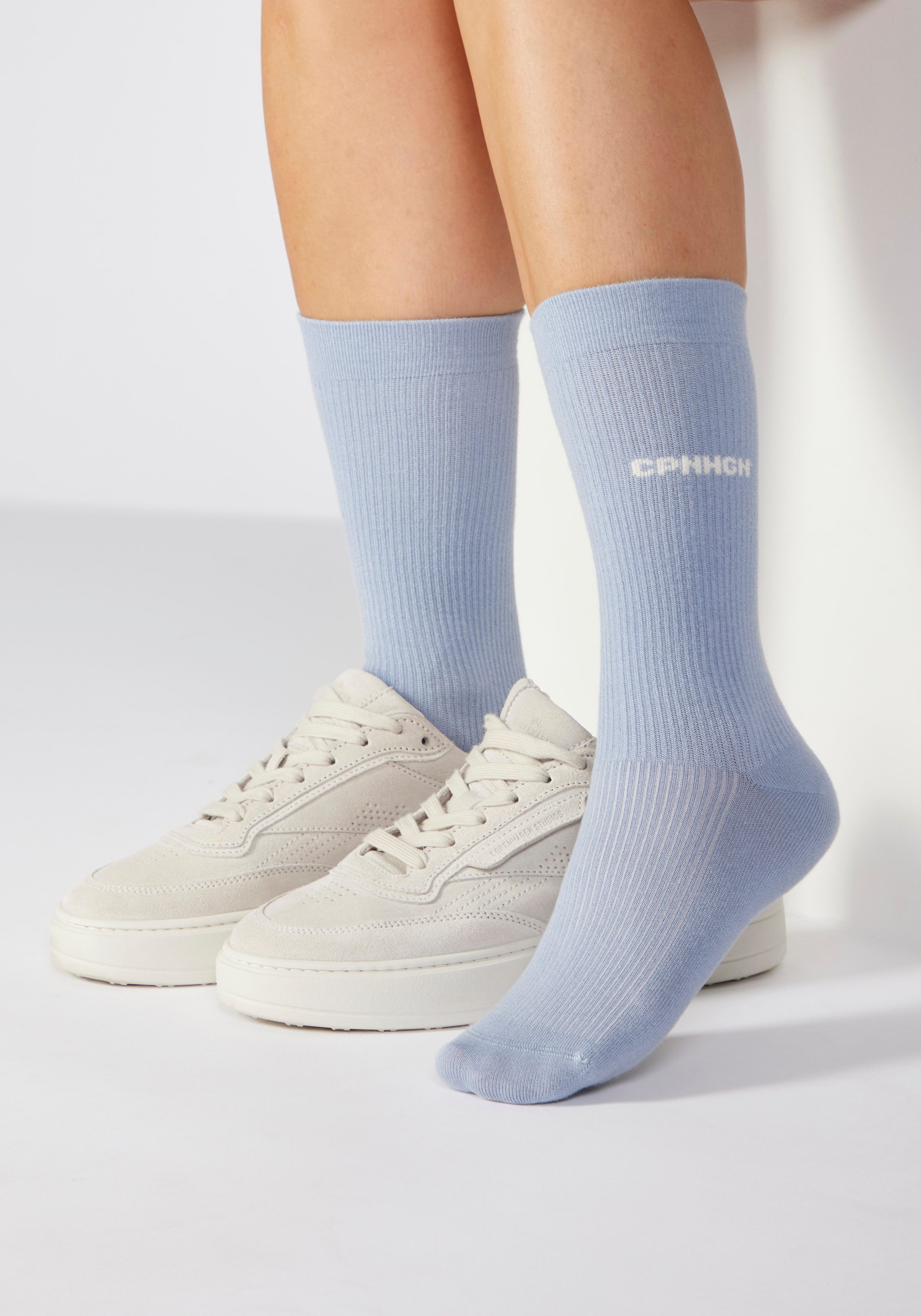 Copenhagen Studios Basic sokken met ribstructuur en borduursel (set, 3 paar)