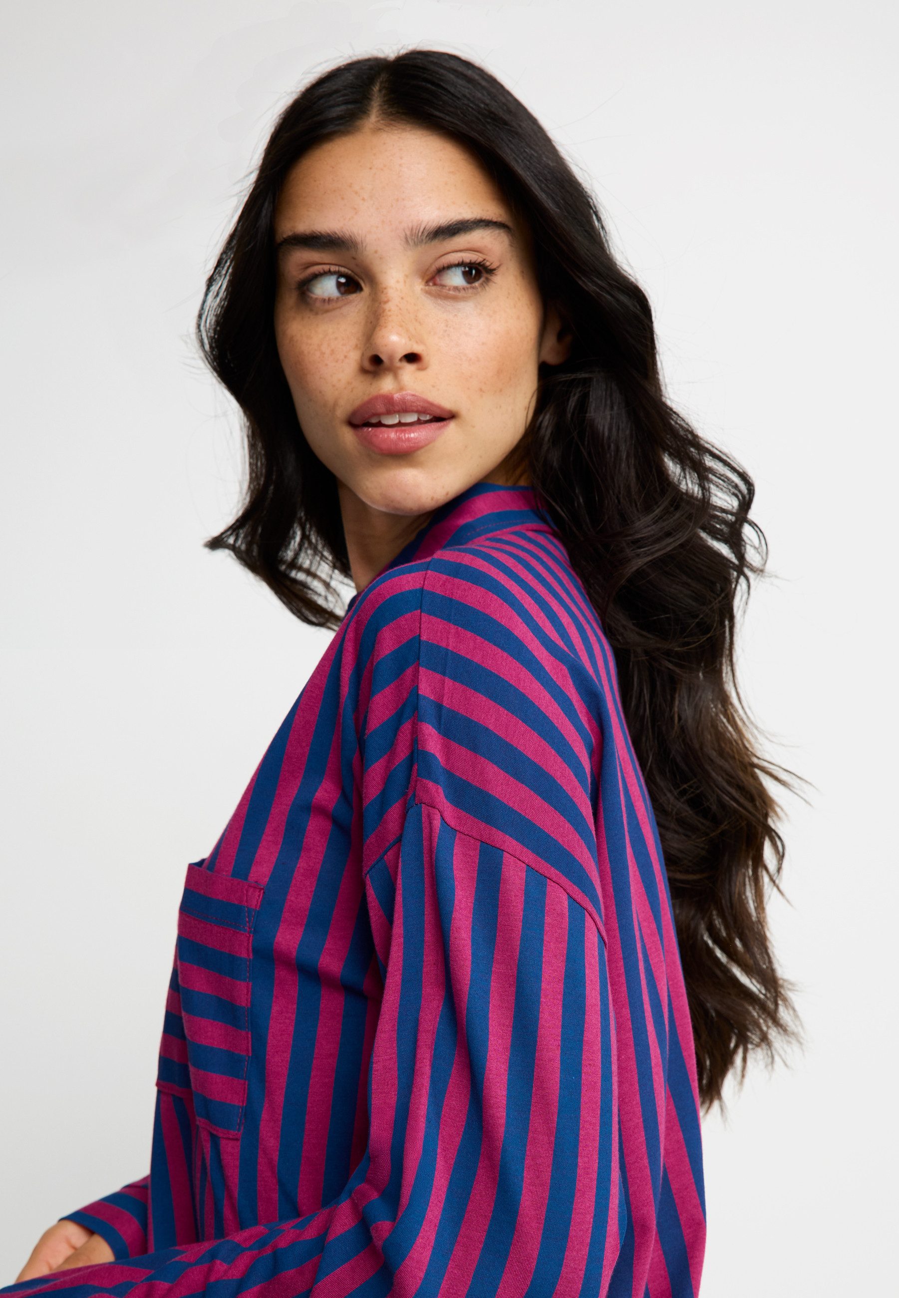 LSCN by LASCANA Shortama met mooi strepenprint (2-delig)