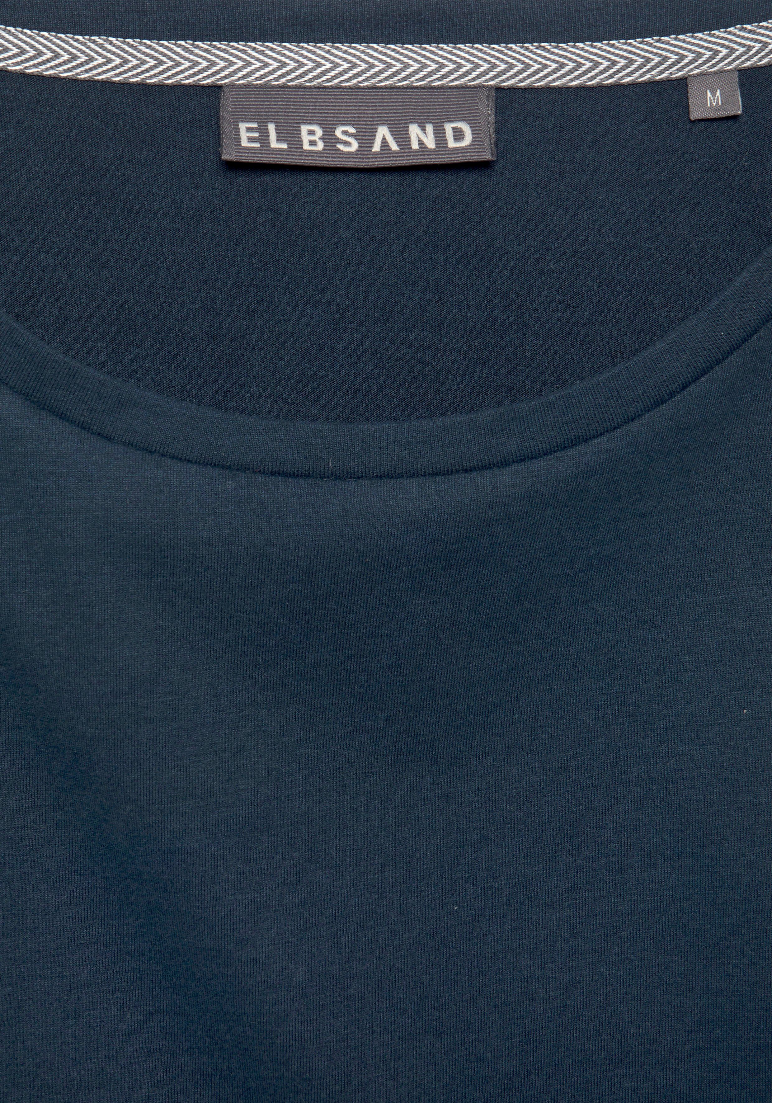 Elbsand Longsleeve TINNA met logoprint op de rug, shirt met lange mouwen van een katoenmix, sportief-casual