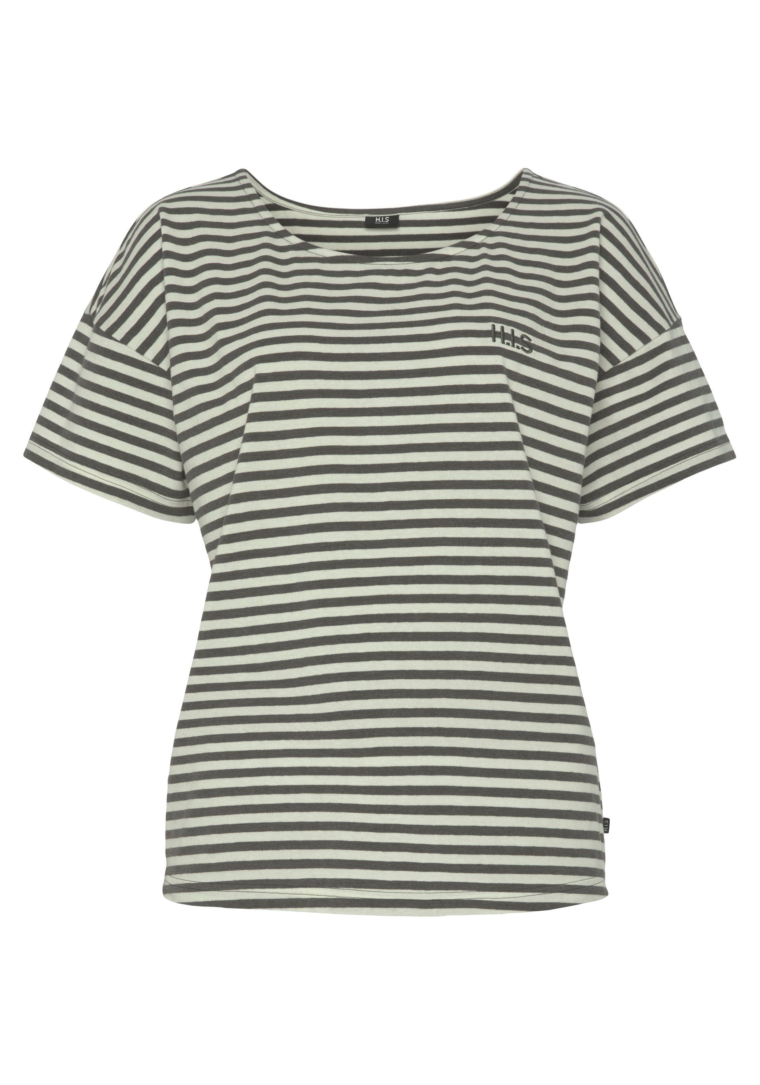 H.I.S Shortama met logoborduursel op borsthoogte (2-delig)