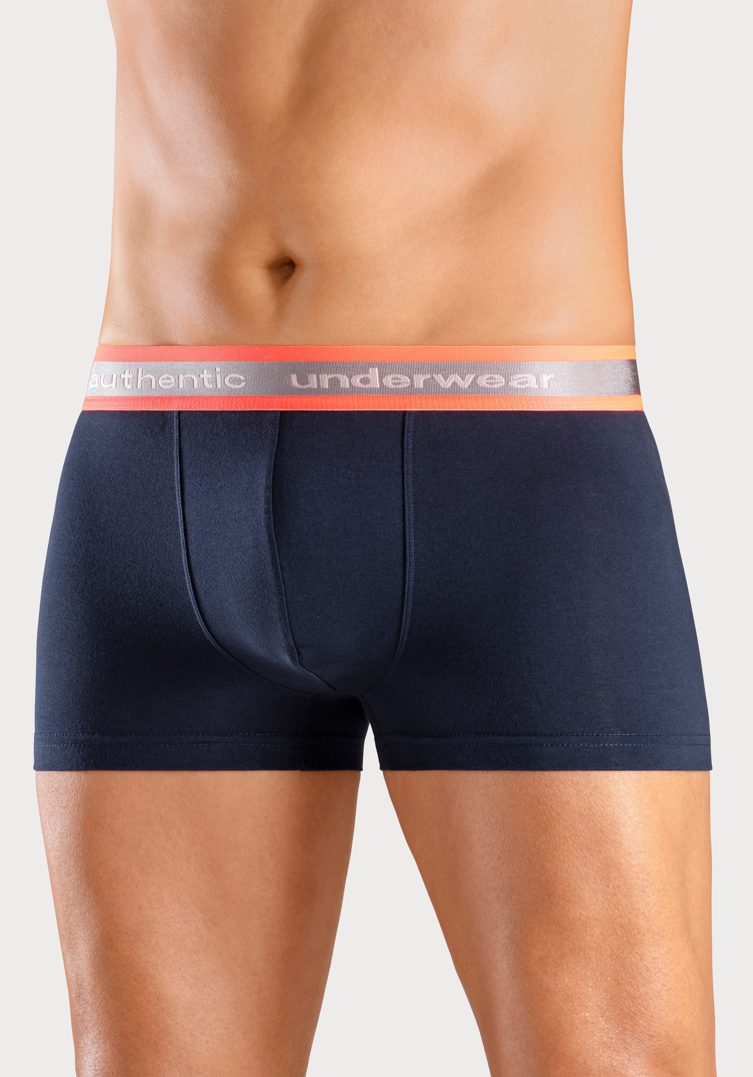 AUTHENTIC LE JOGGER Boxershort , aangenaam zachte neon-boord (4 stuks, Set van 4)