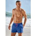 s.oliver red label beachwear zwemshort met complementair kleurdesign blauw