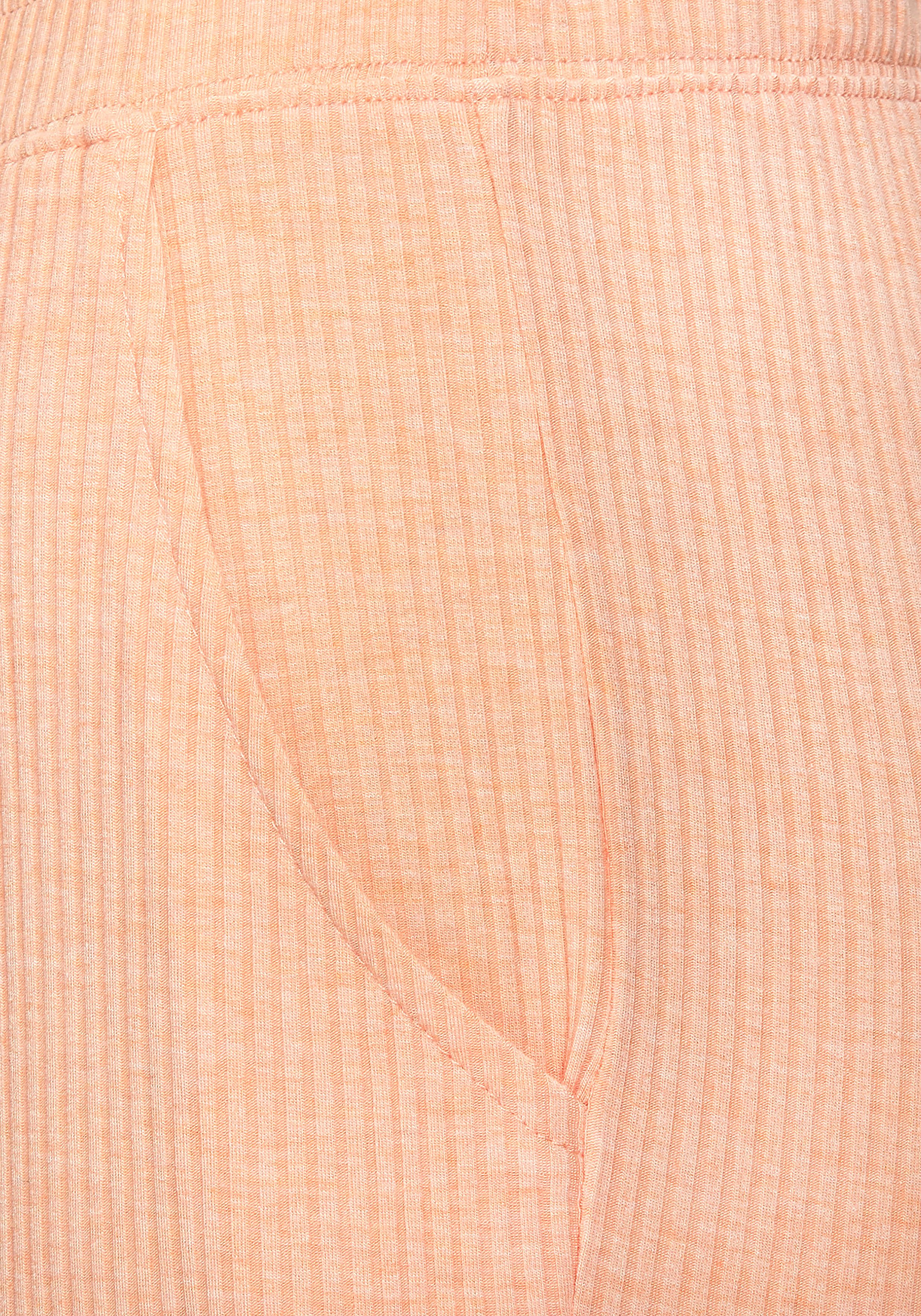 s.Oliver RED LABEL Beachwear Pyjamabroek in elastische 4x4 ribstof