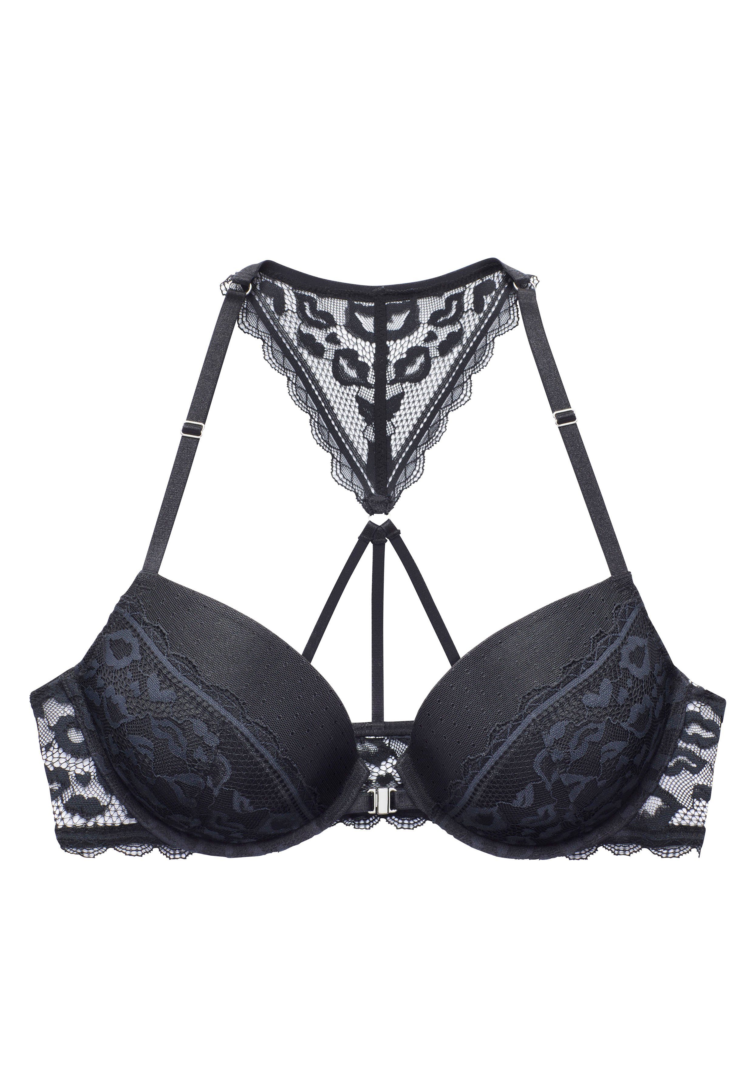Vivance Push-up-bh met kant in kussende mond-look met halternek bandjes, lingerie