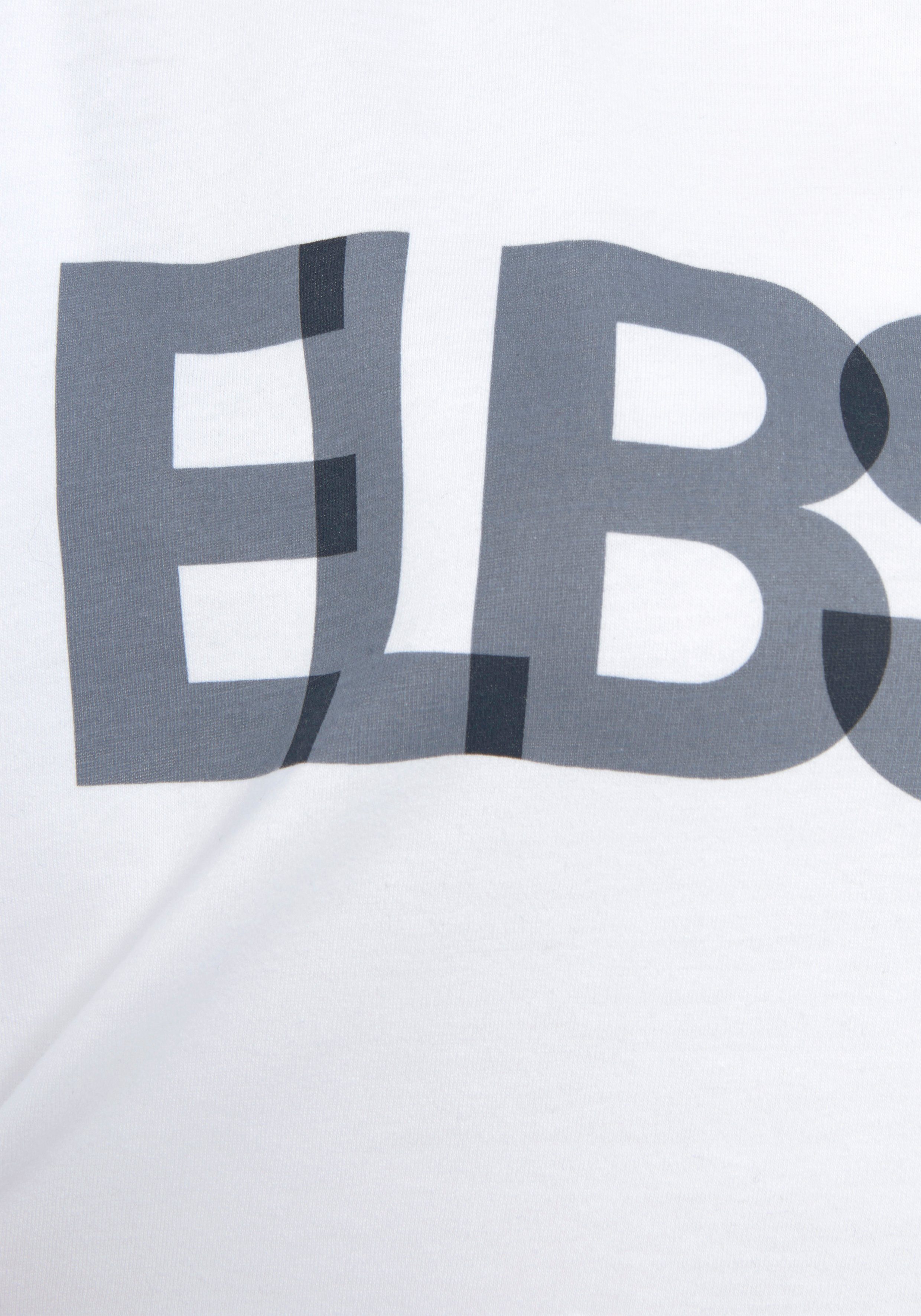 Elbsand Shirt met 3/4-mouwen met logoprint, katoenmix, losse pasvorm