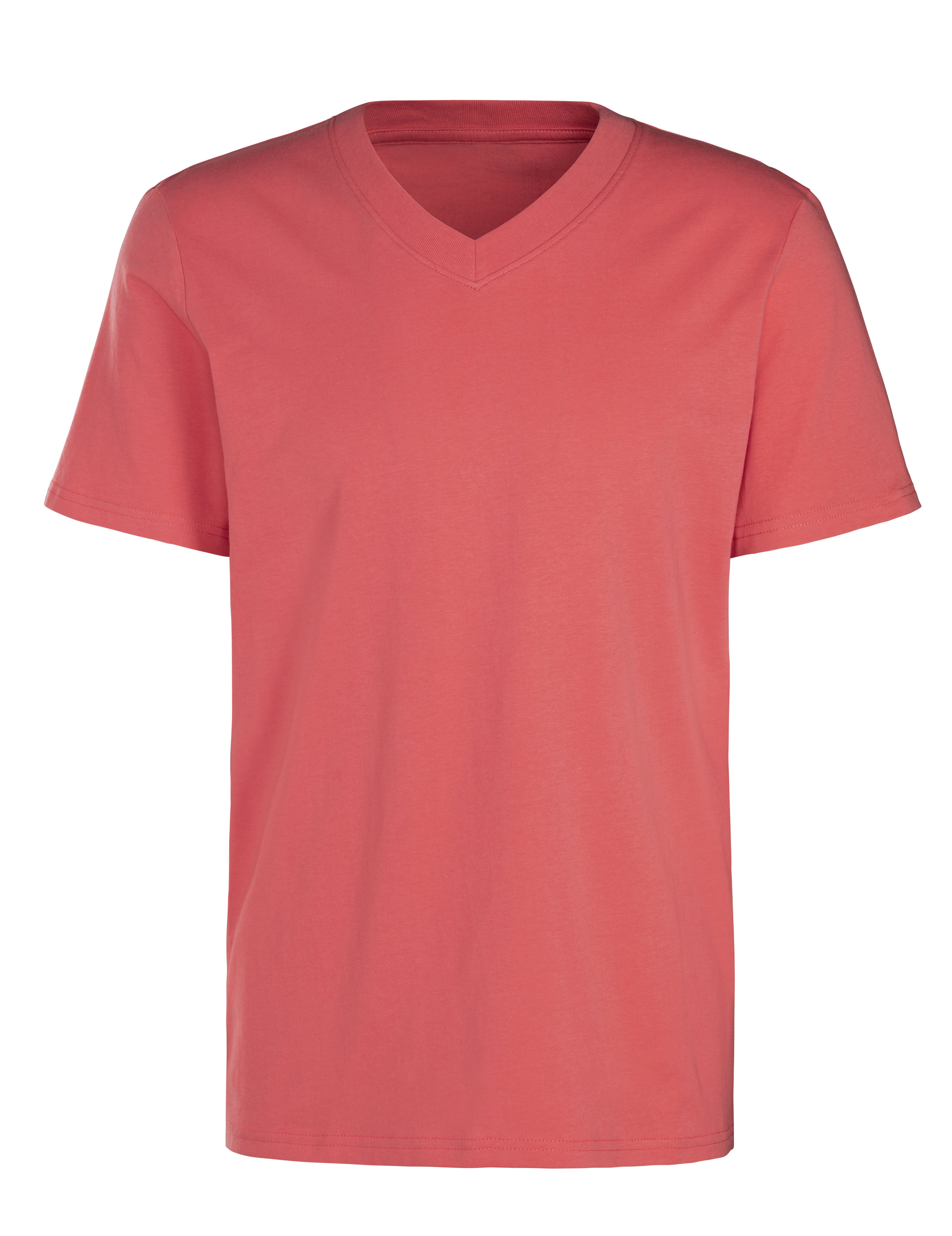 KangaROOS T-shirt Regular fit Vrijetijdsshirt met korte mouwen, V-hals van 100% katoen (Set van 2)