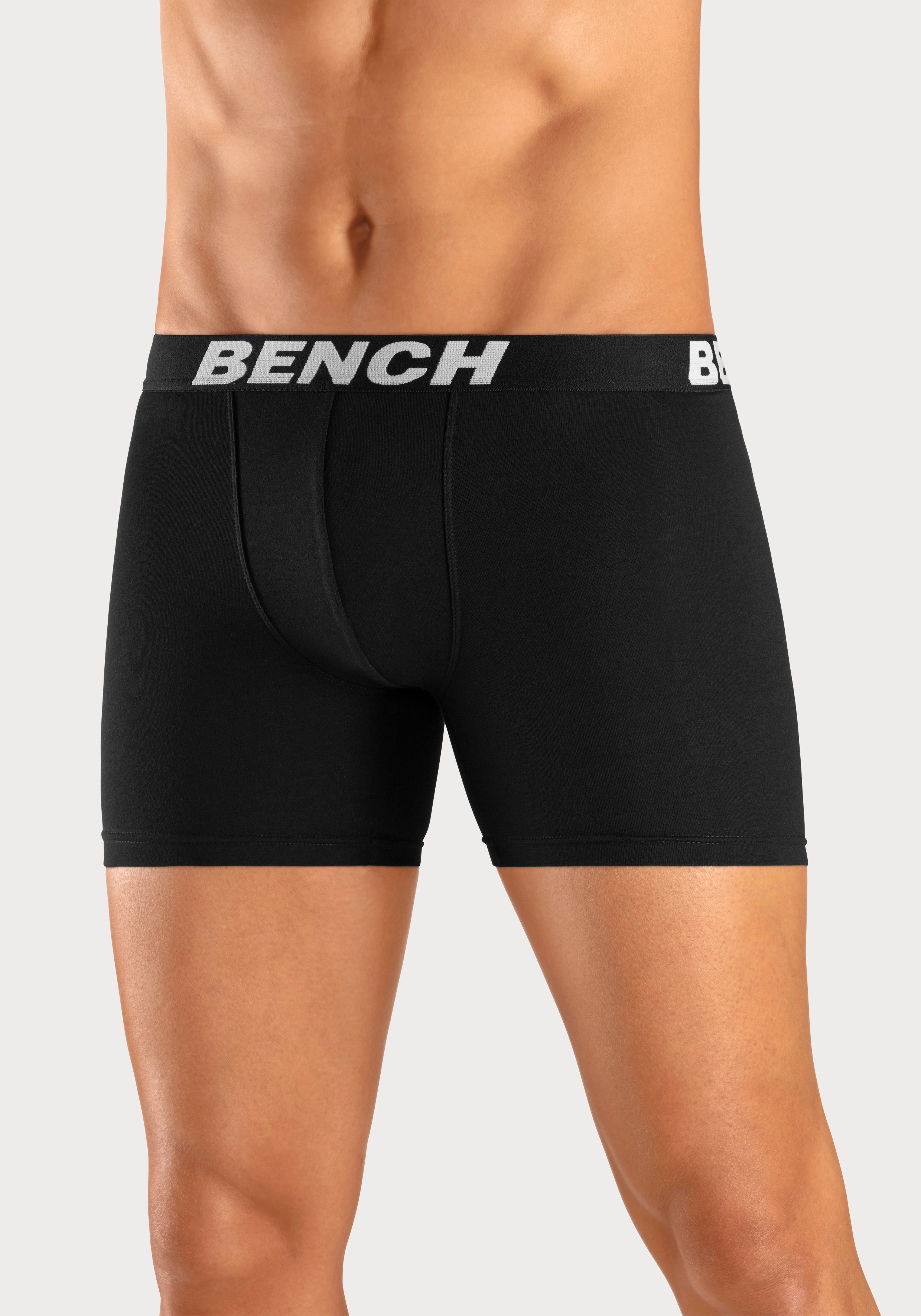 Bench. Boxershort Heren boxershorts met langere beenlengte van katoenmix (set, 4 stuks)