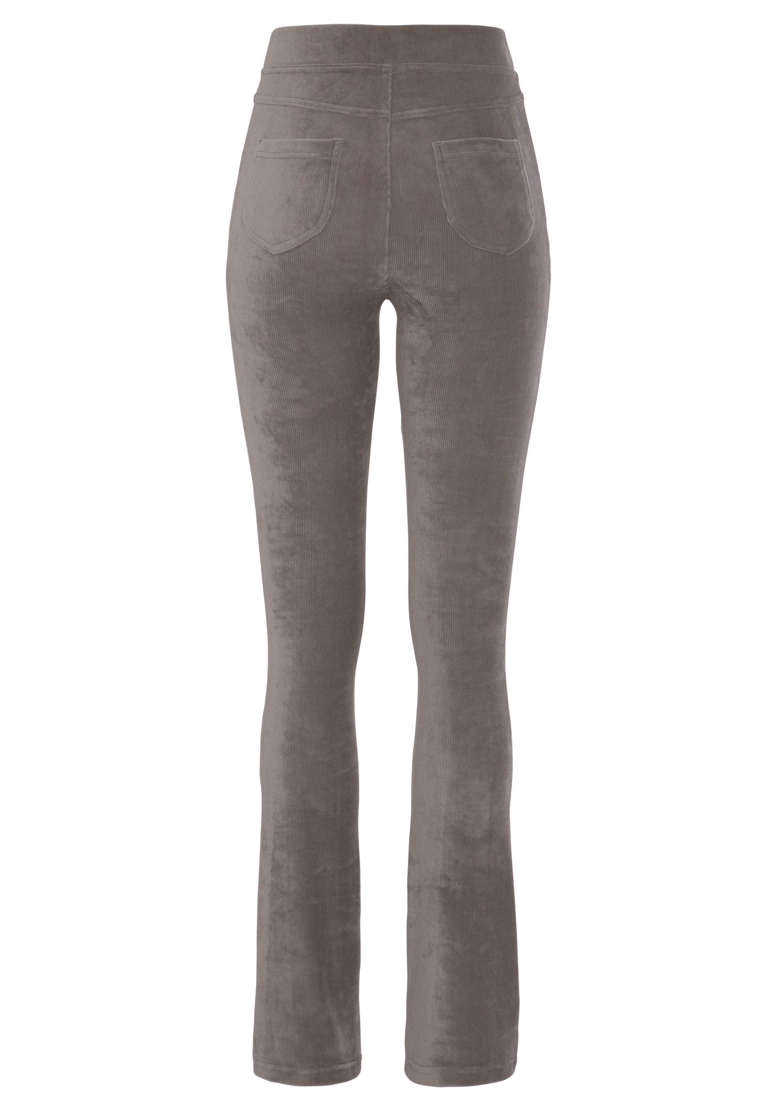 Lascana Jazzpants uit zacht materiaal in cordlook, loungewear