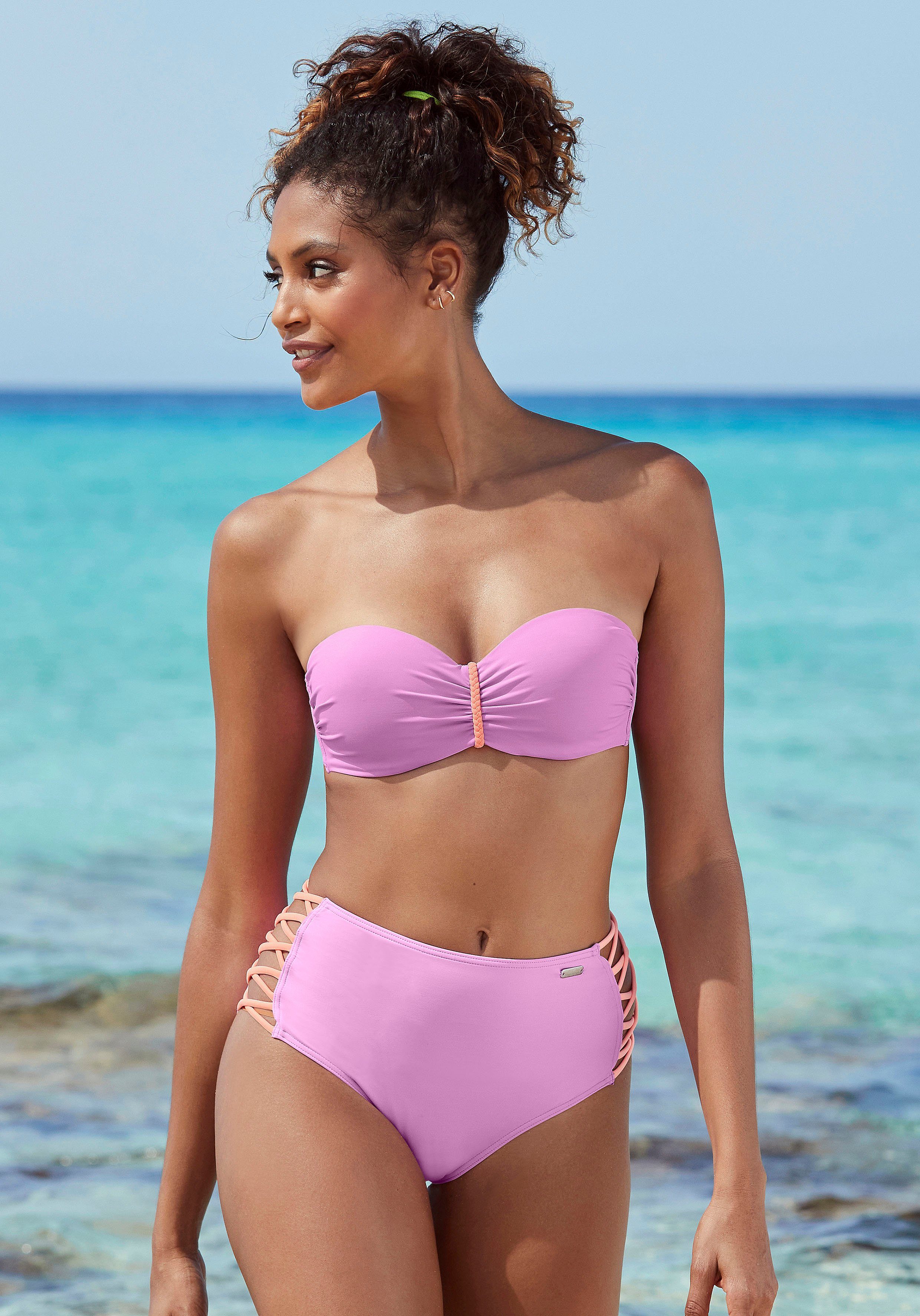 Venice Beach Highwaist-bikinibroekje ANNA met opzij gekruiste bandjes