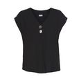 lascana blouse zonder sluiting met modieuze knopen zwart