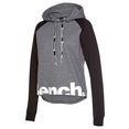 bench. hoodie met contrastkleurige mouwen en logoprint grijs