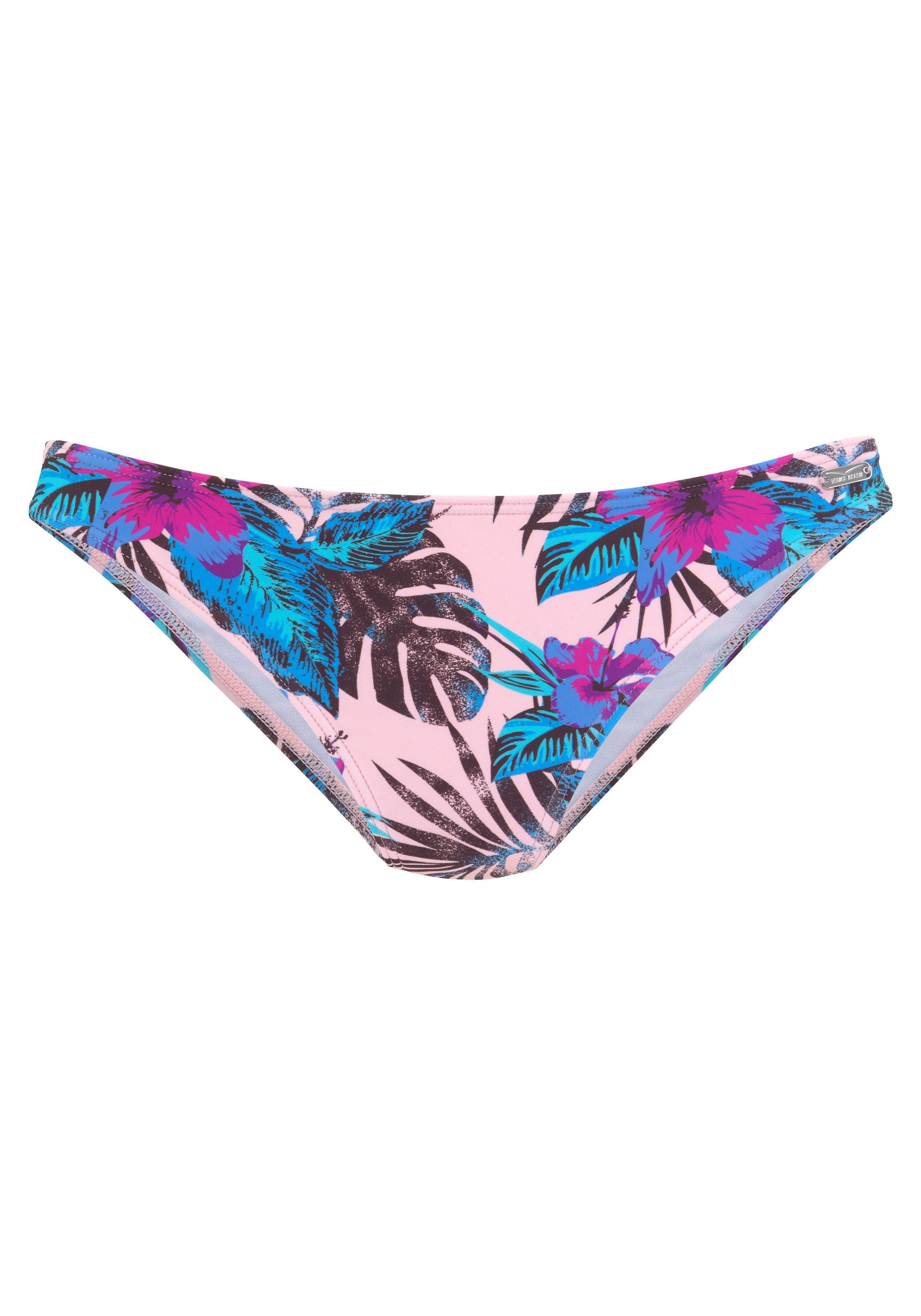 venice beach bikinibroekje marly met tropische print roze