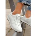 lascana sneakers van leer met trendy vlechtdetails wit