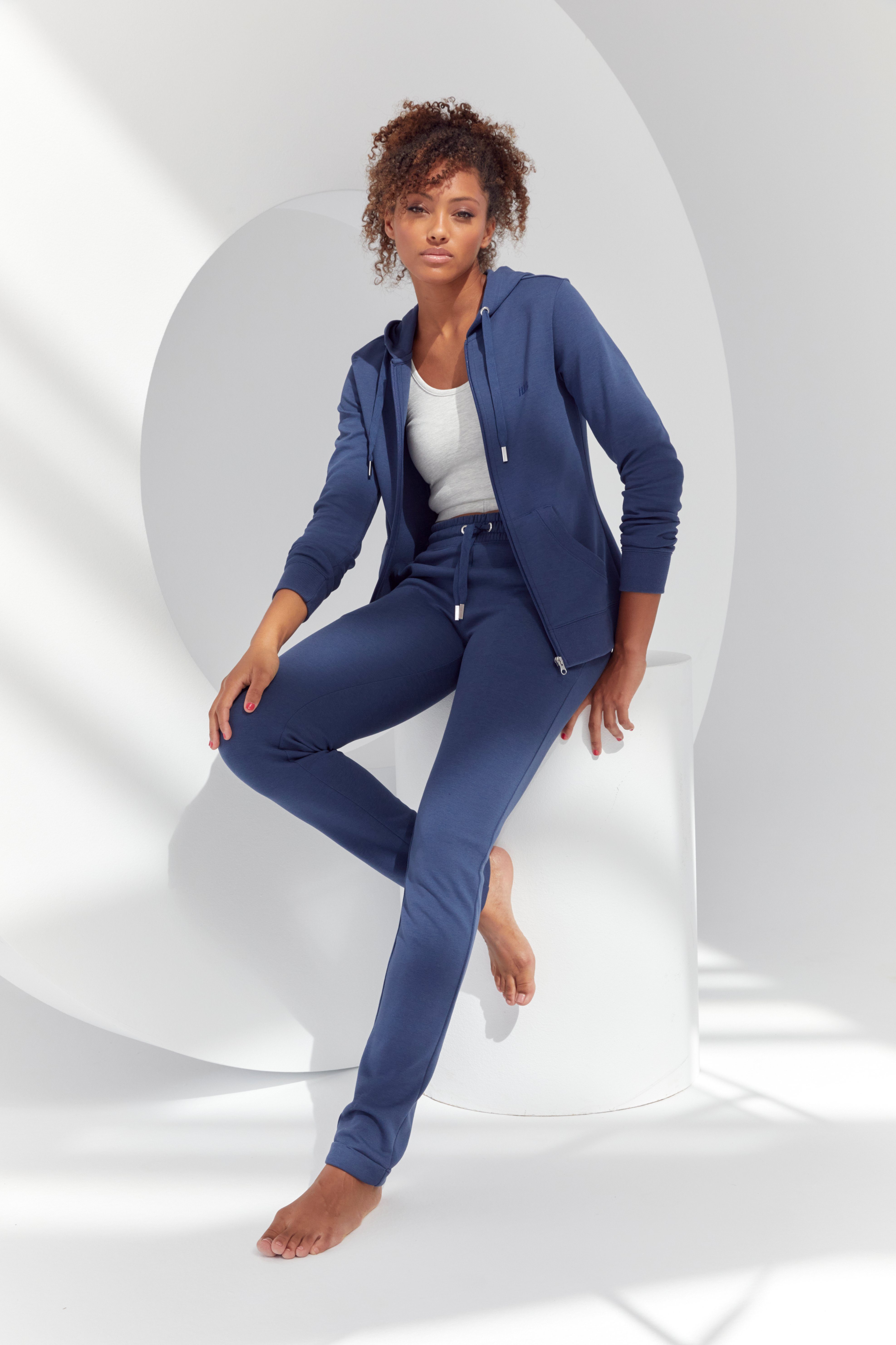 H.I.S Sweatbroek / relaxbroek / sweatbroek Slipbroek met kleine omslag aan de zoom, loungewear