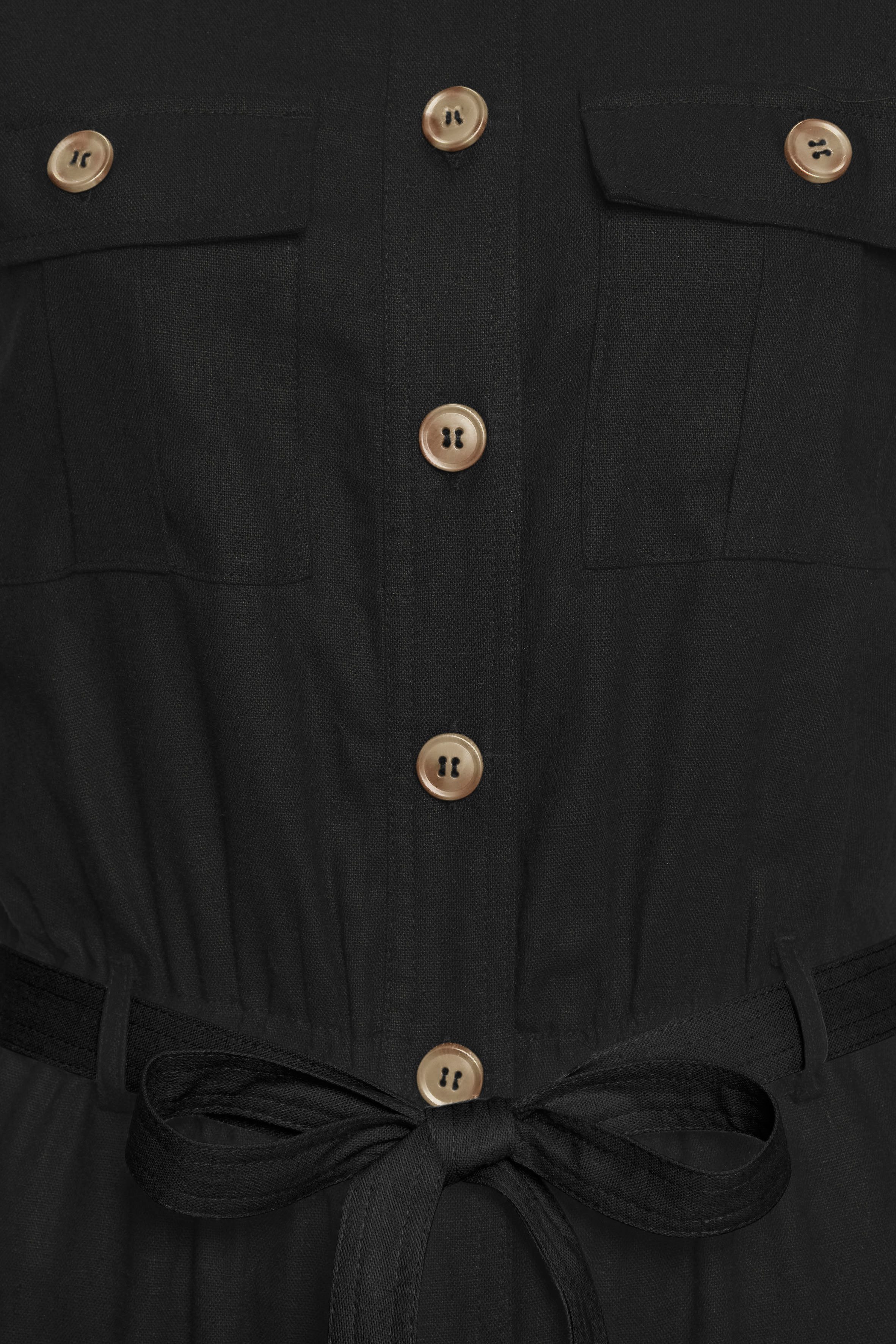 Buffalo Jumpsuit van linnenmix, zomerse jumpsuit met zakken (Met een bindceintuur)