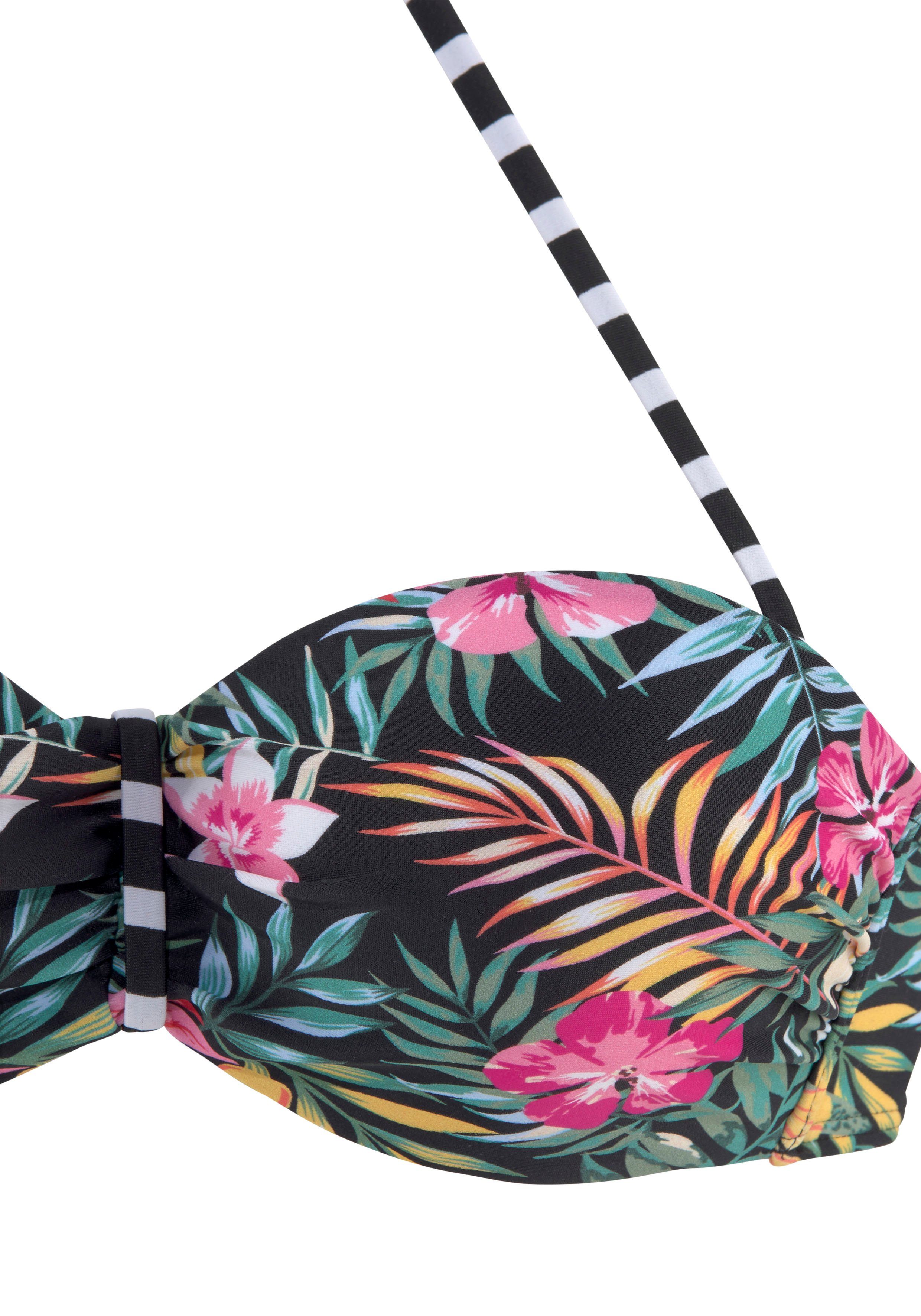 Venice Beach Bandeau-bikinitop Summer met aangerimpeld midden