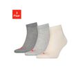 puma korte sokken met ribboorden (3 paar) grijs