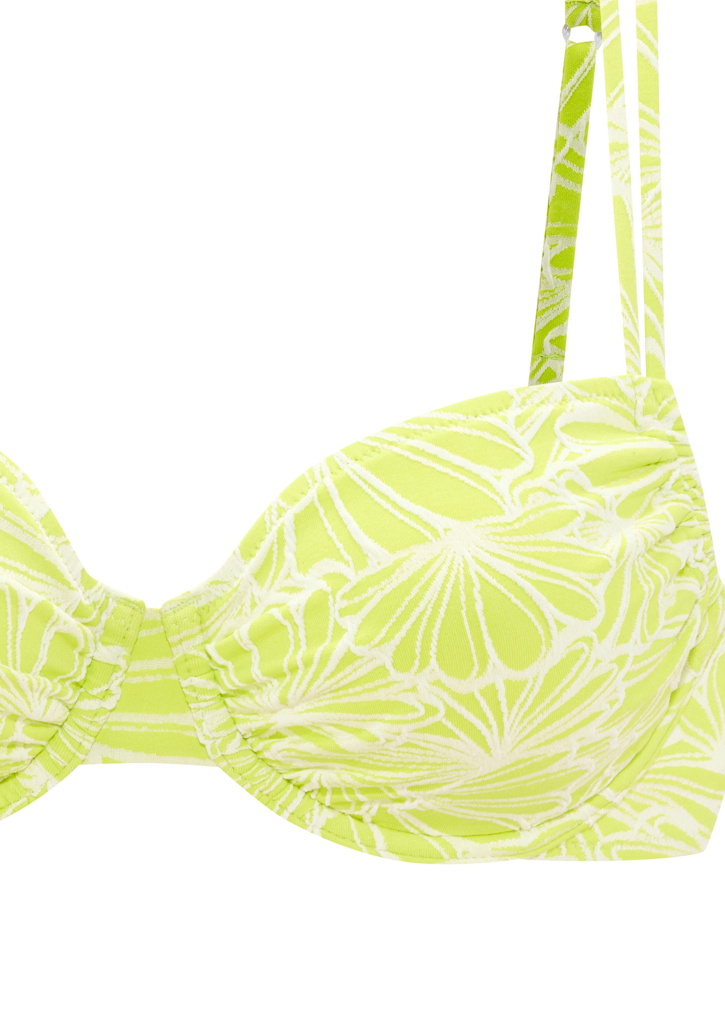 Venice Beach Beugelbikinitop Peony van modieuze structuurstof