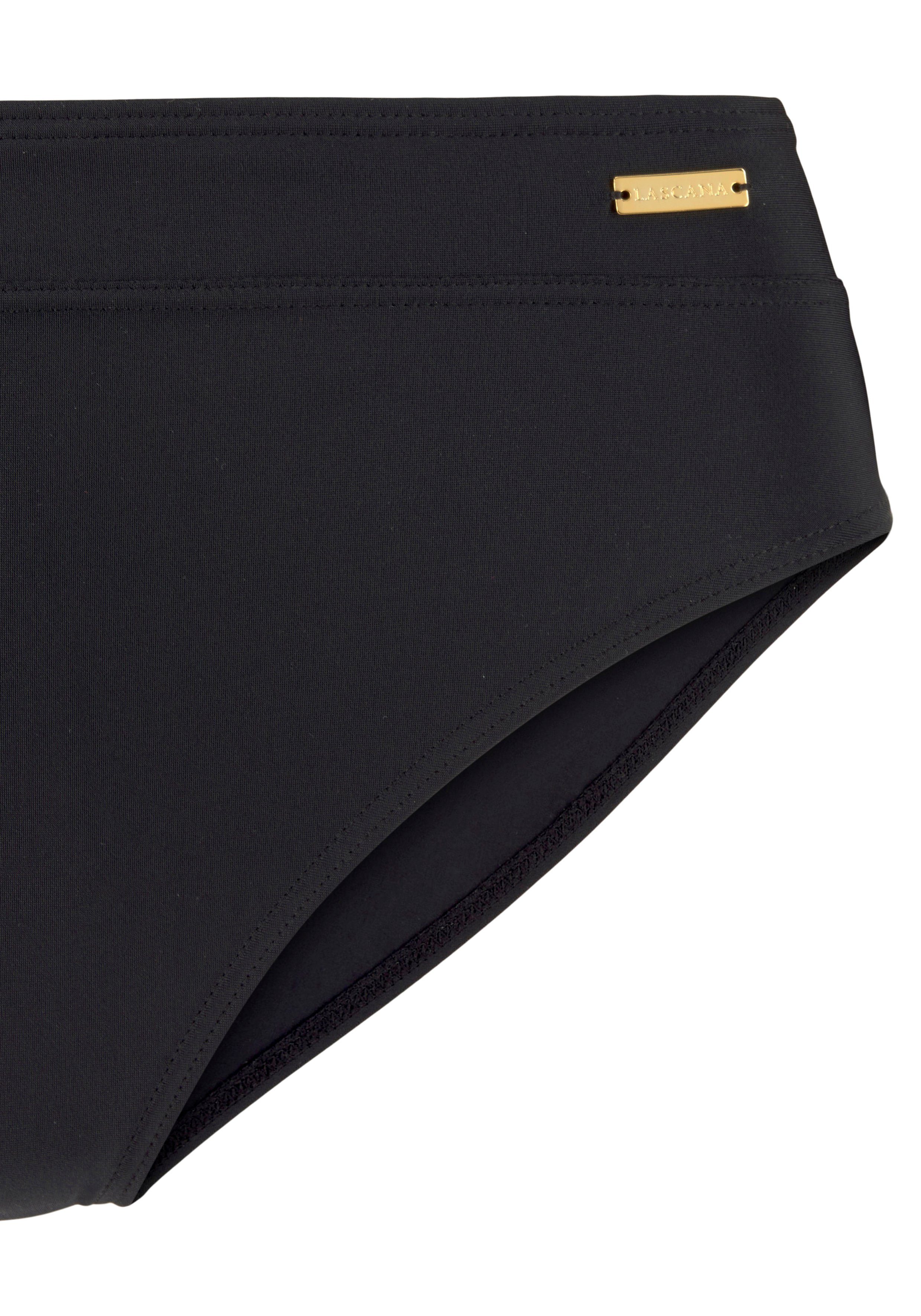 Lascana Highwaist-bikinibroekje Lolo met aangehechte boord