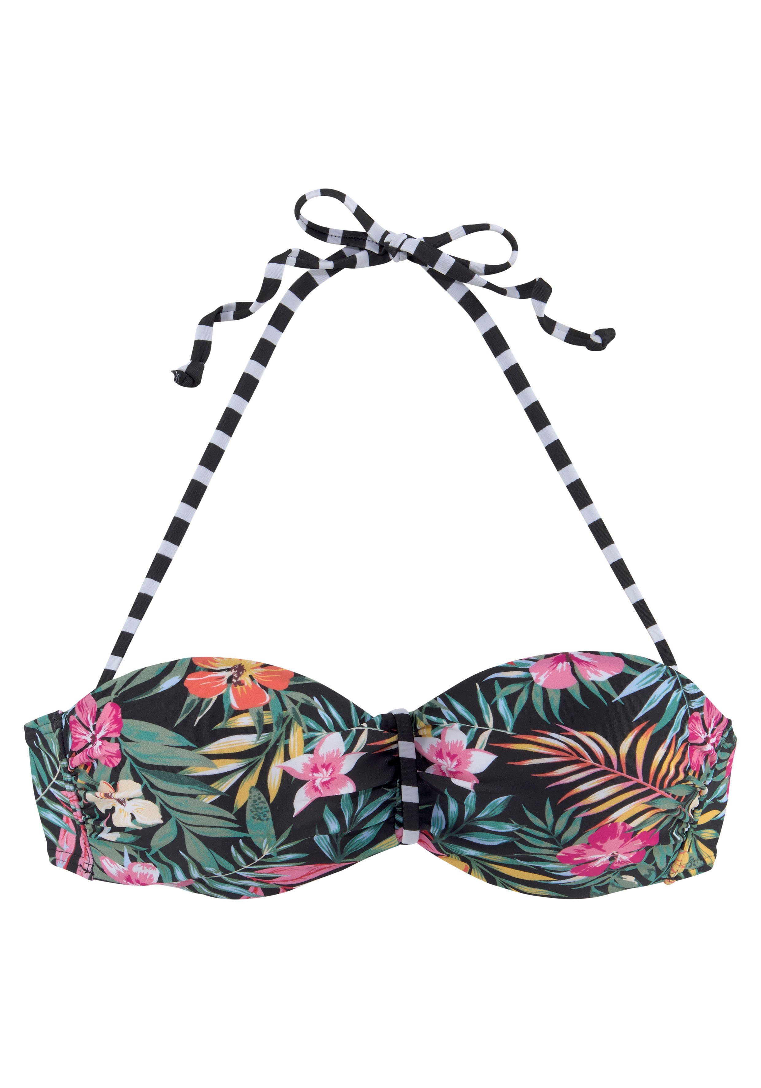 Venice Beach Bandeau-bikinitop Summer met aangerimpeld midden