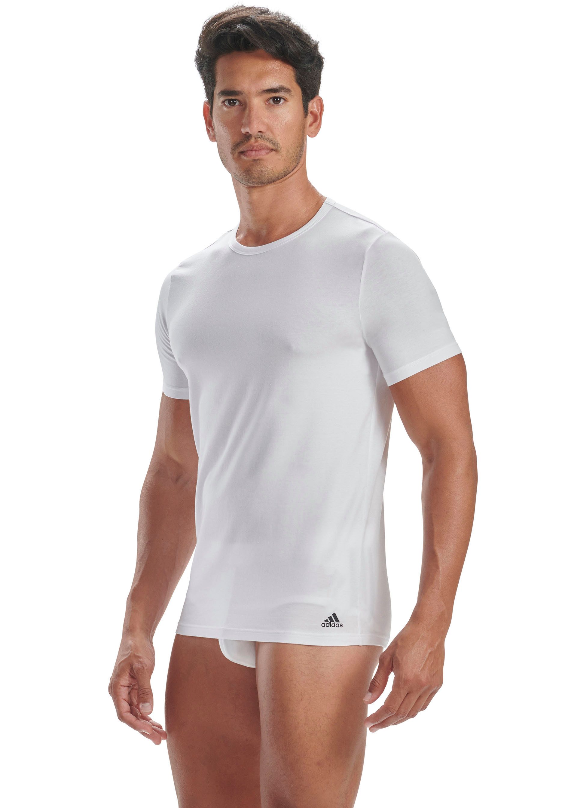 adidas Sportswear T-shirt Pure Cotton met een ronde hals (Set van 3)