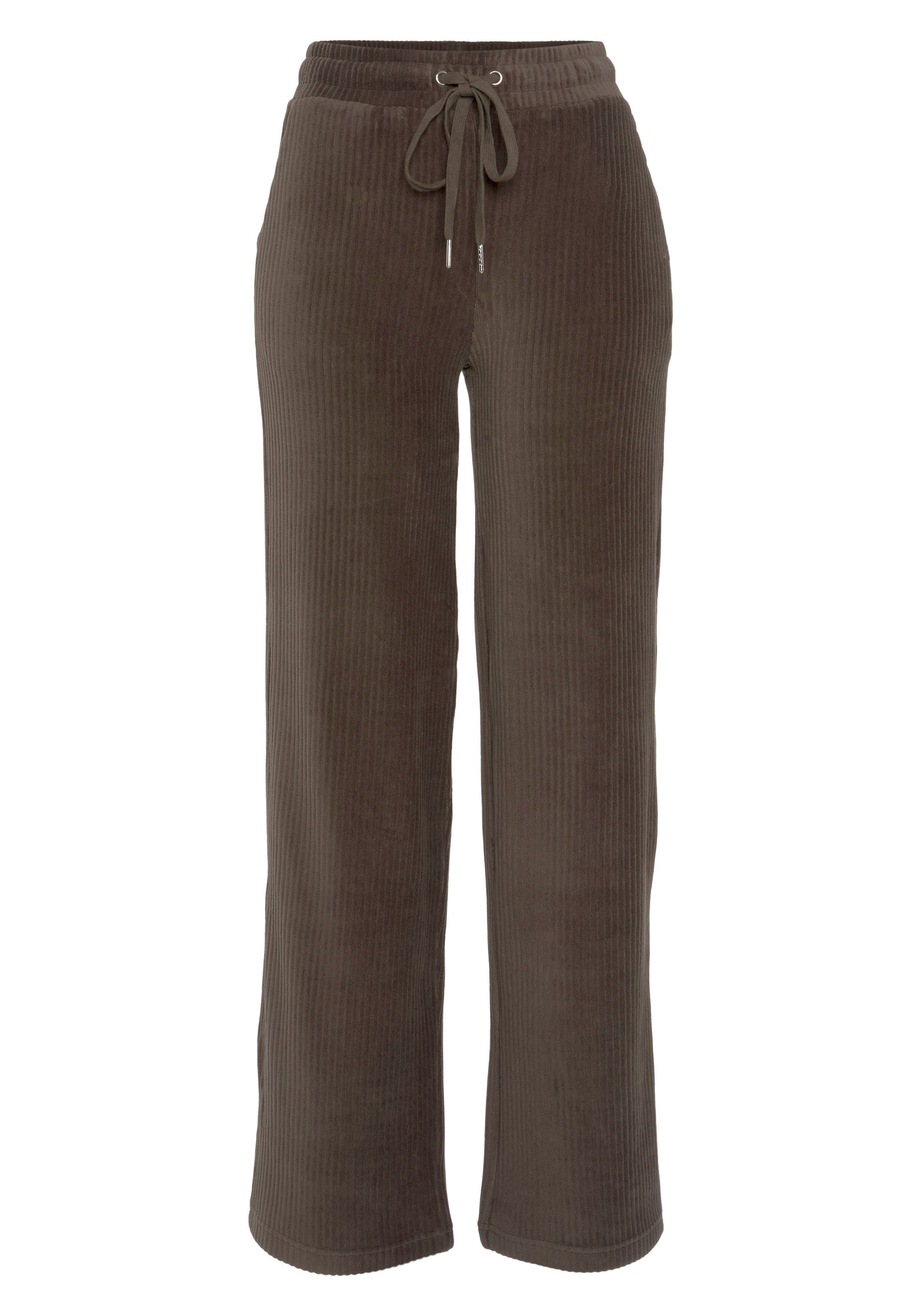 Vivance Homewearbroek -Loungebroek met brede elastische cord structuur, loungewear