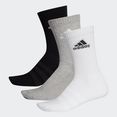 adidas performance functionele sokken cushioned crew socken, 3 paar zwart