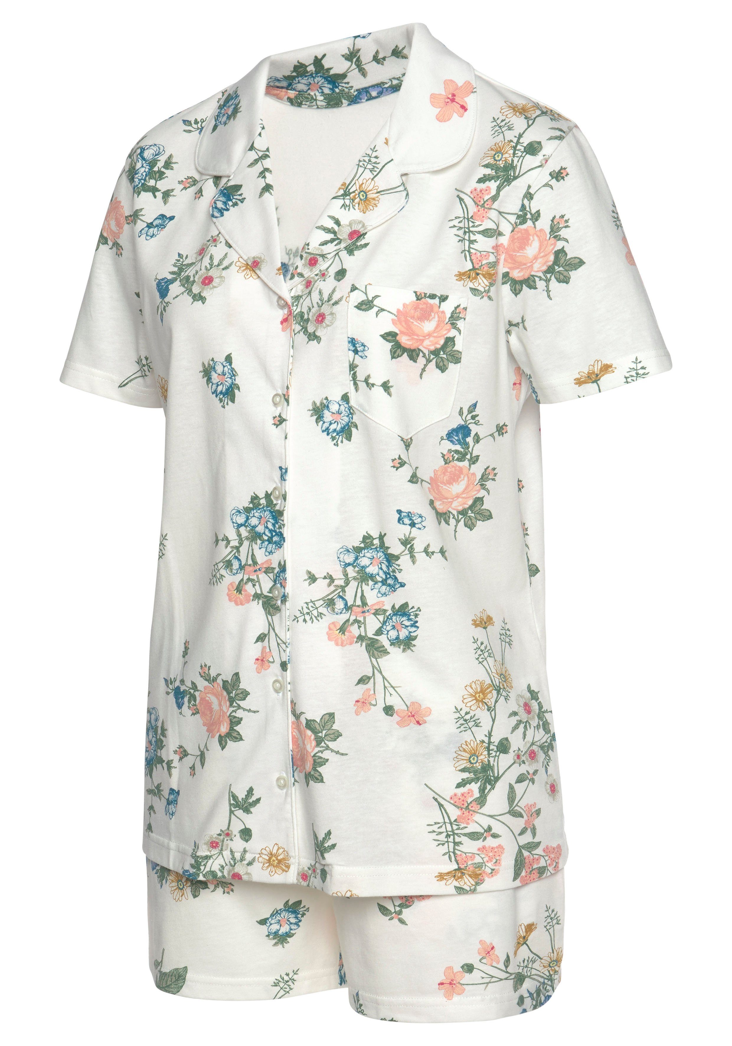 Vivance Dreams Shortama met print all-over (2-delig, 1 stuk)