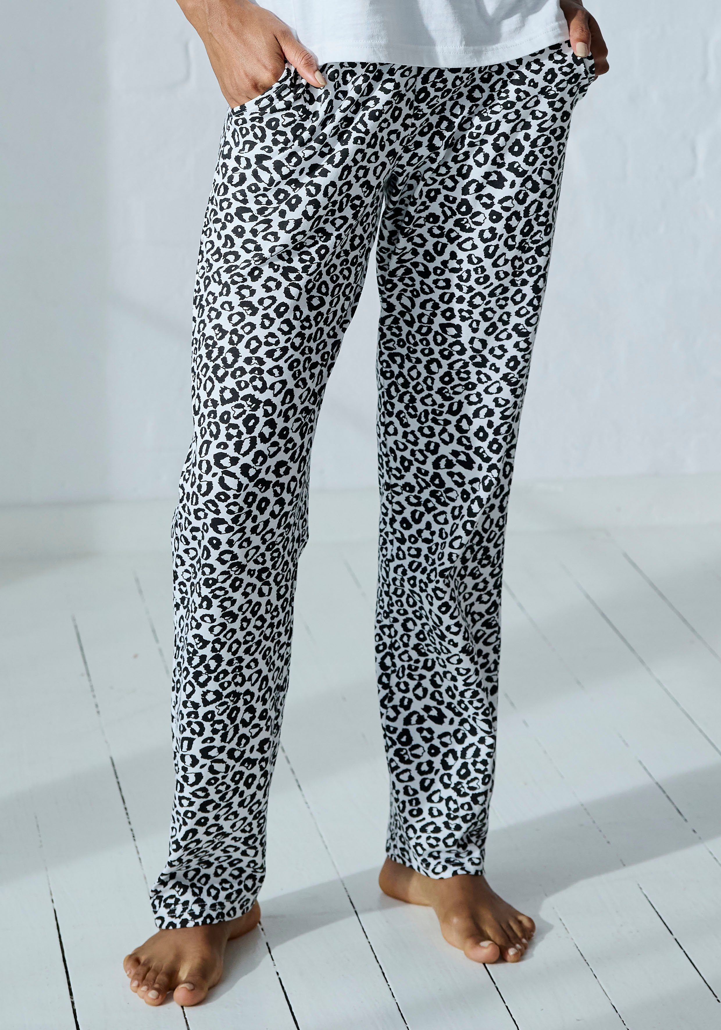 Vivance Dreams Pyjamabroek met zwart-wit print