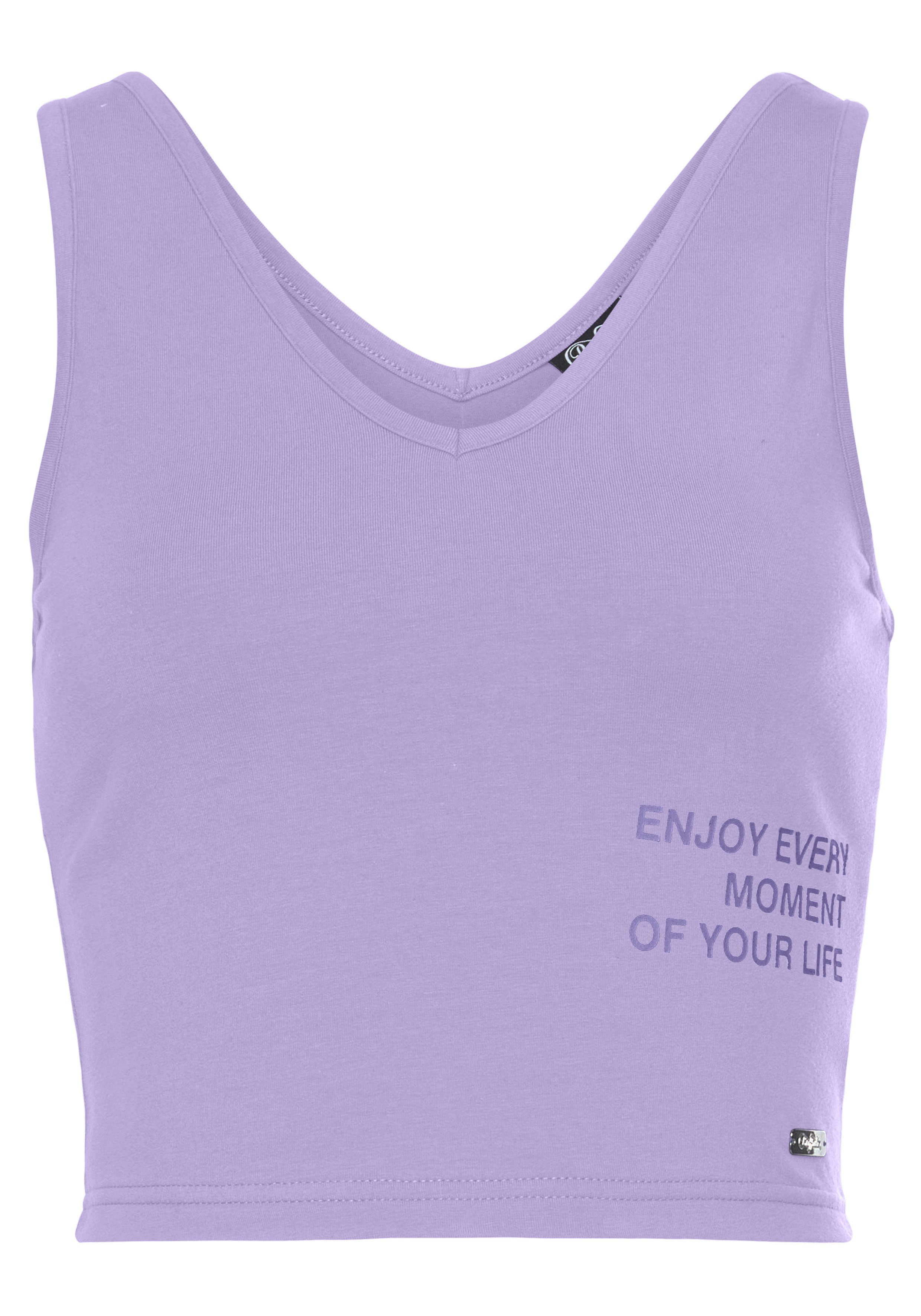 Buffalo Tanktop met statement-print nachtkleding maat 32/34 paars