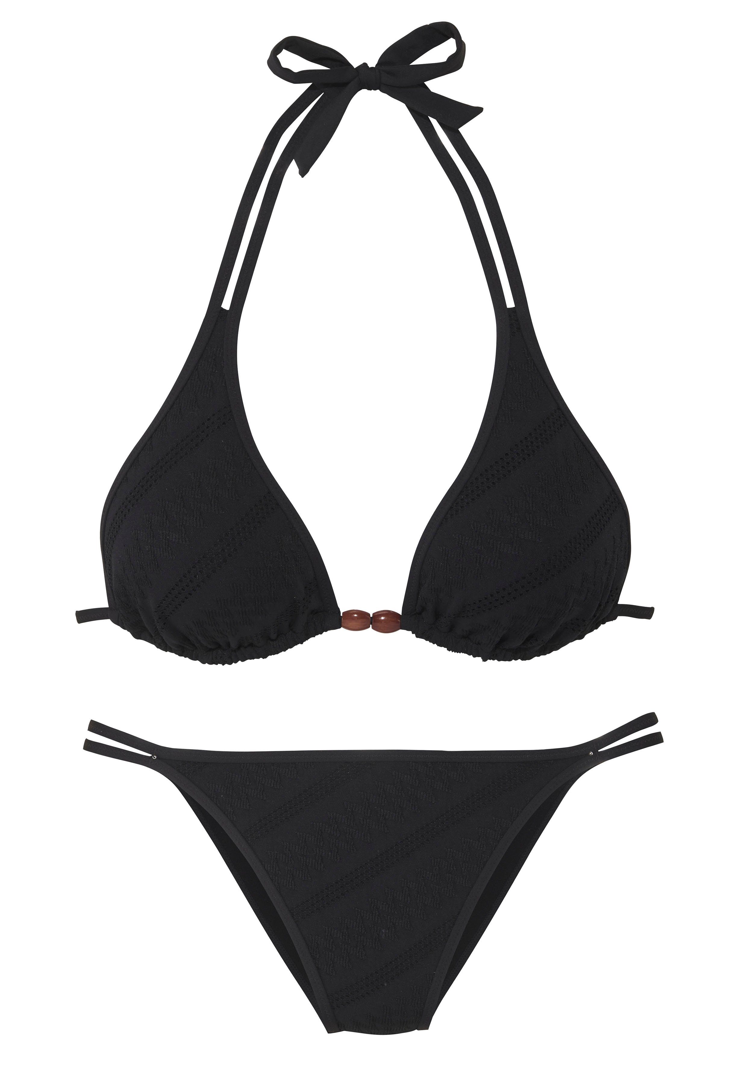 s.Oliver RED LABEL Beachwear Triangelbikini Naila met structuur (set)