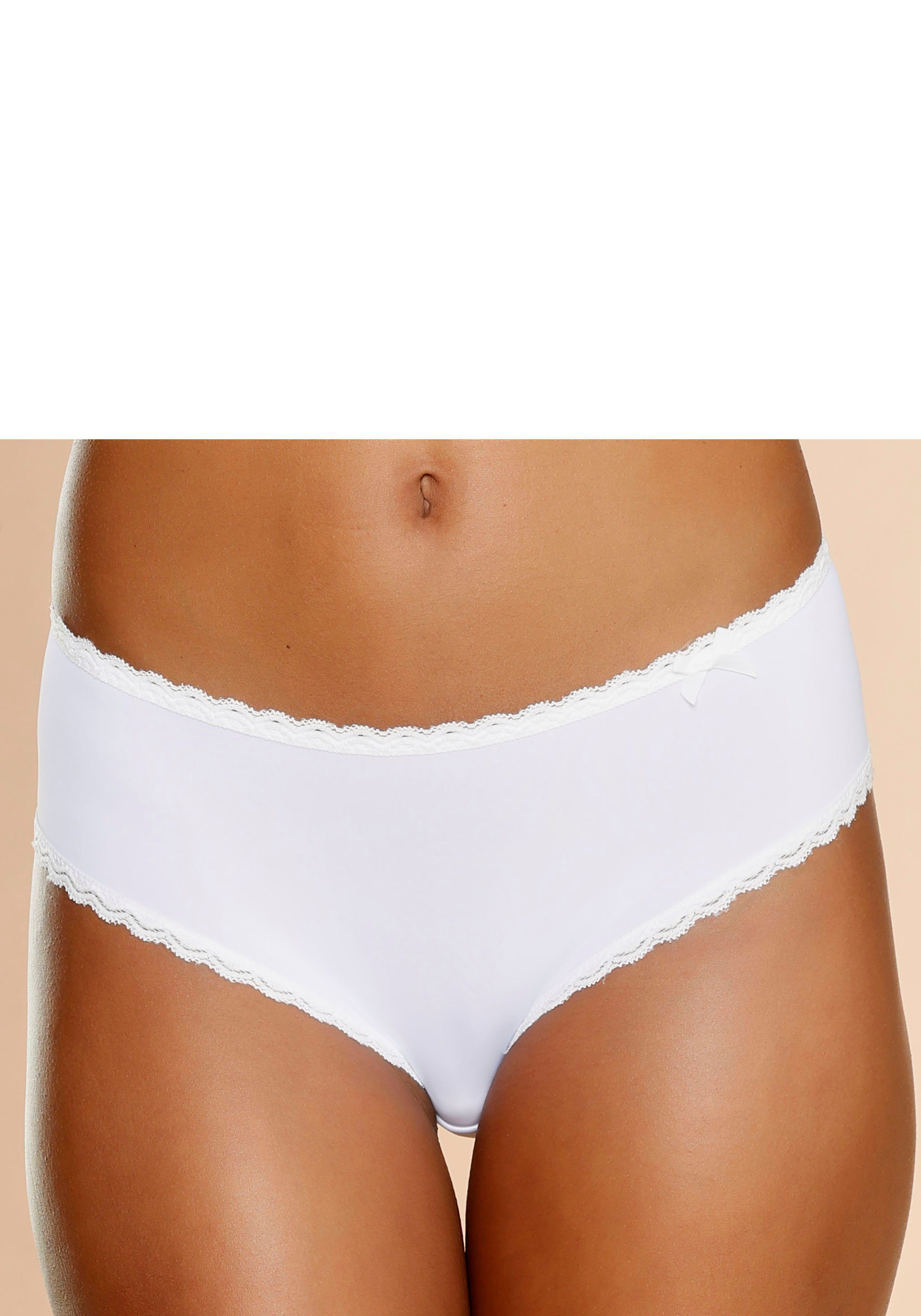s.Oliver RED LABEL Beachwear Hipster Camille met fijne kanten rand