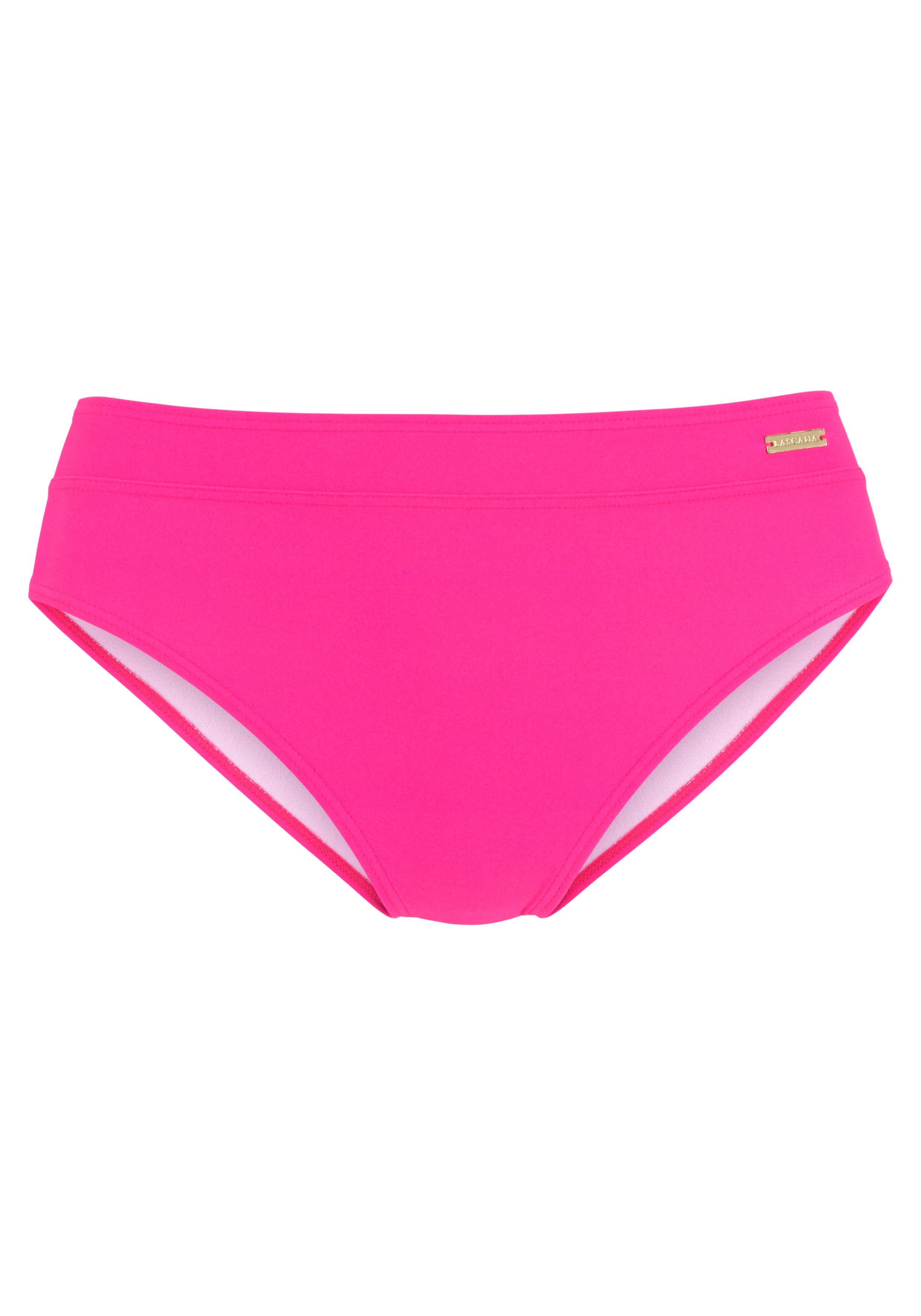 Lascana Highwaist-bikinibroekje Lolo met aangehechte boord