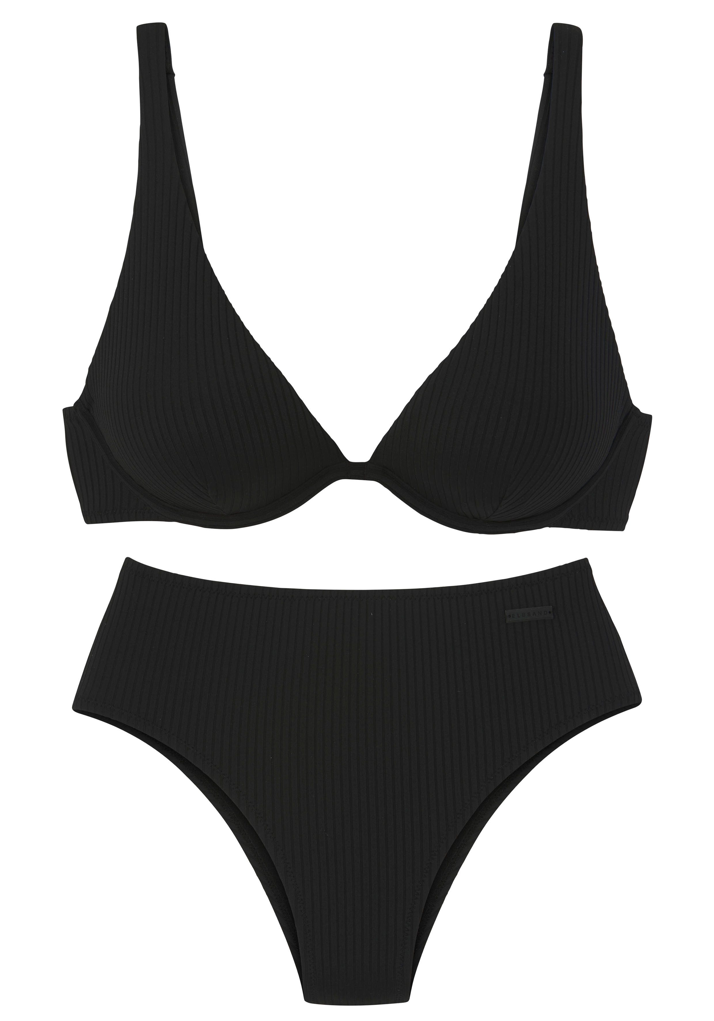 Elbsand Beugelbikini van trendy ribstof