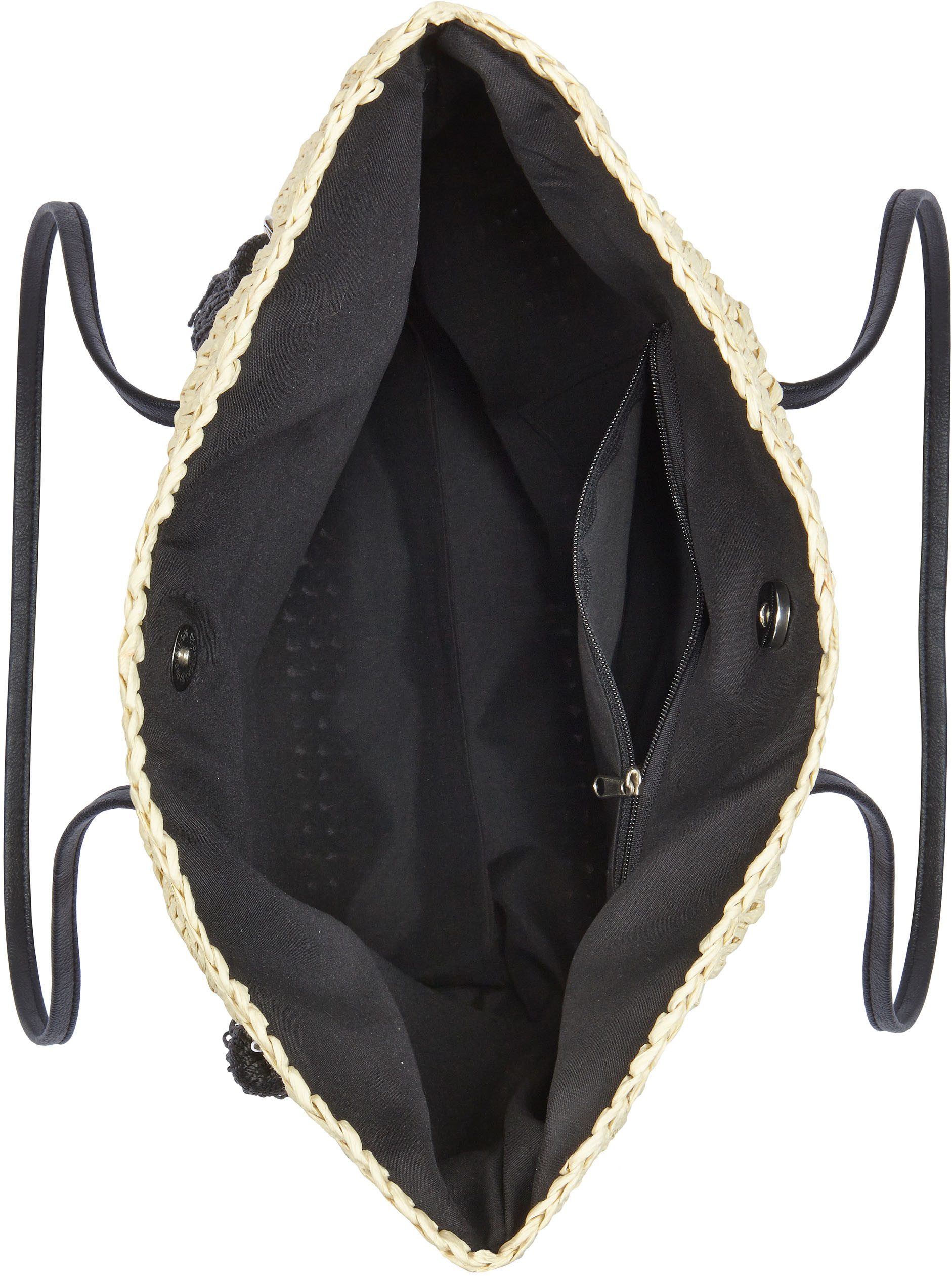 Lascana Schoudertas Strandtas van papierstro, handtas, schoudertas vegan