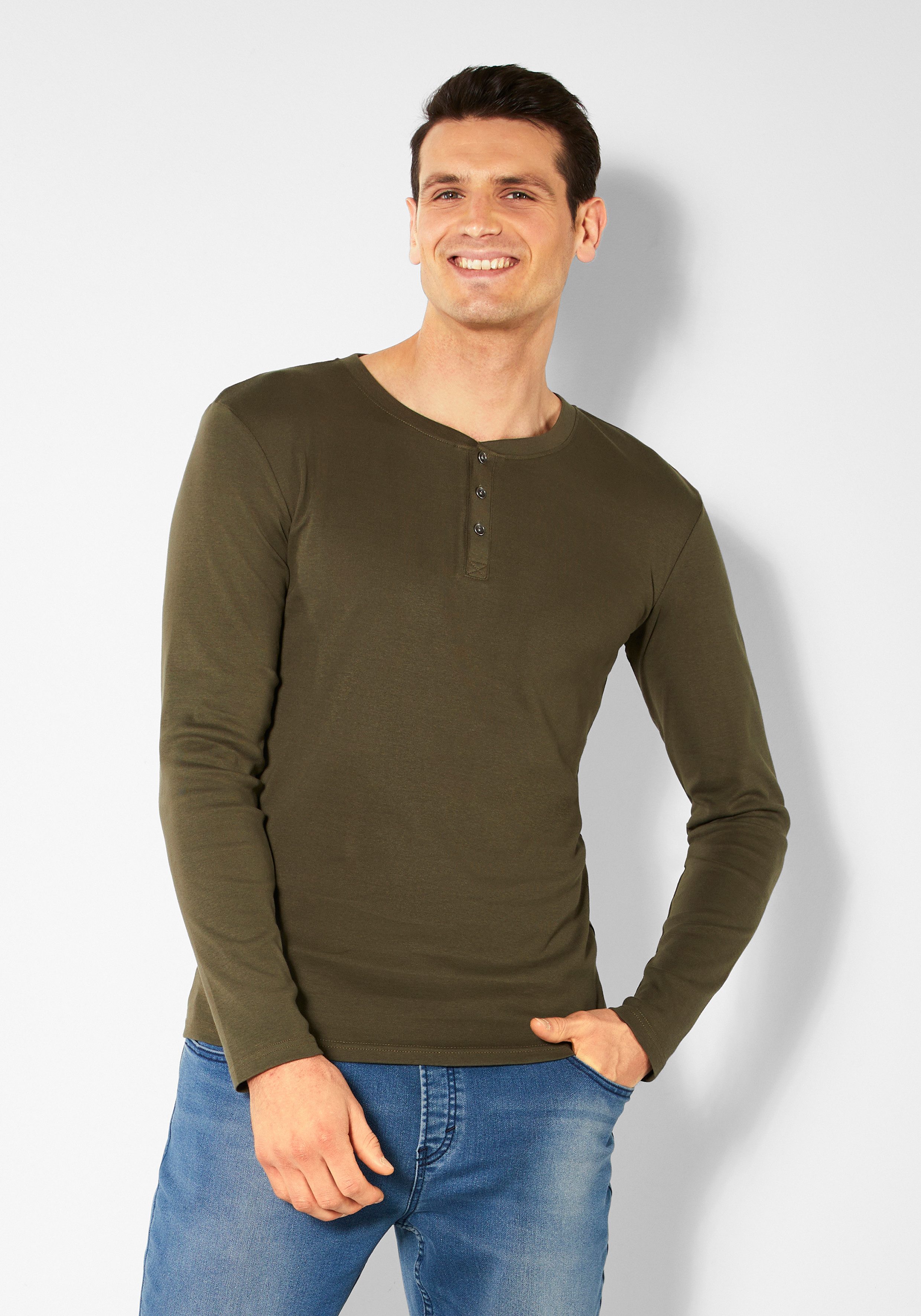 H.I.S Shirt met lange mouwen met luxueuze knoopsluiting