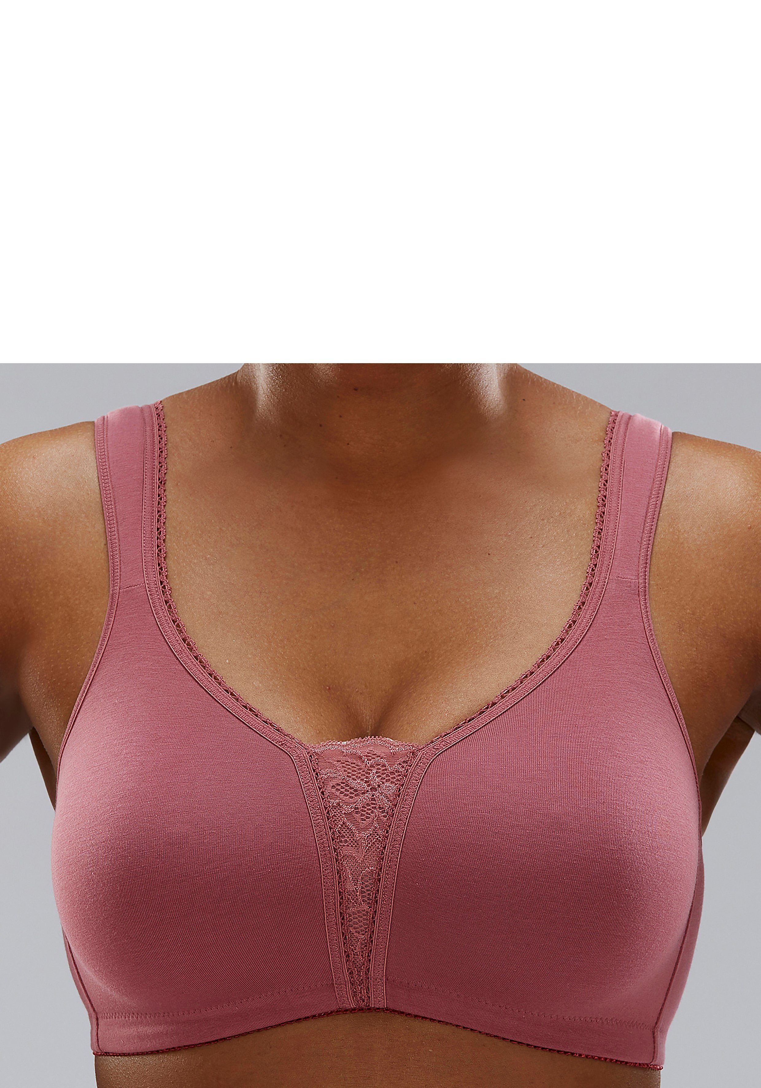 Petite fleur Soft-bh zonder beugels met kanten details (Set van 2)