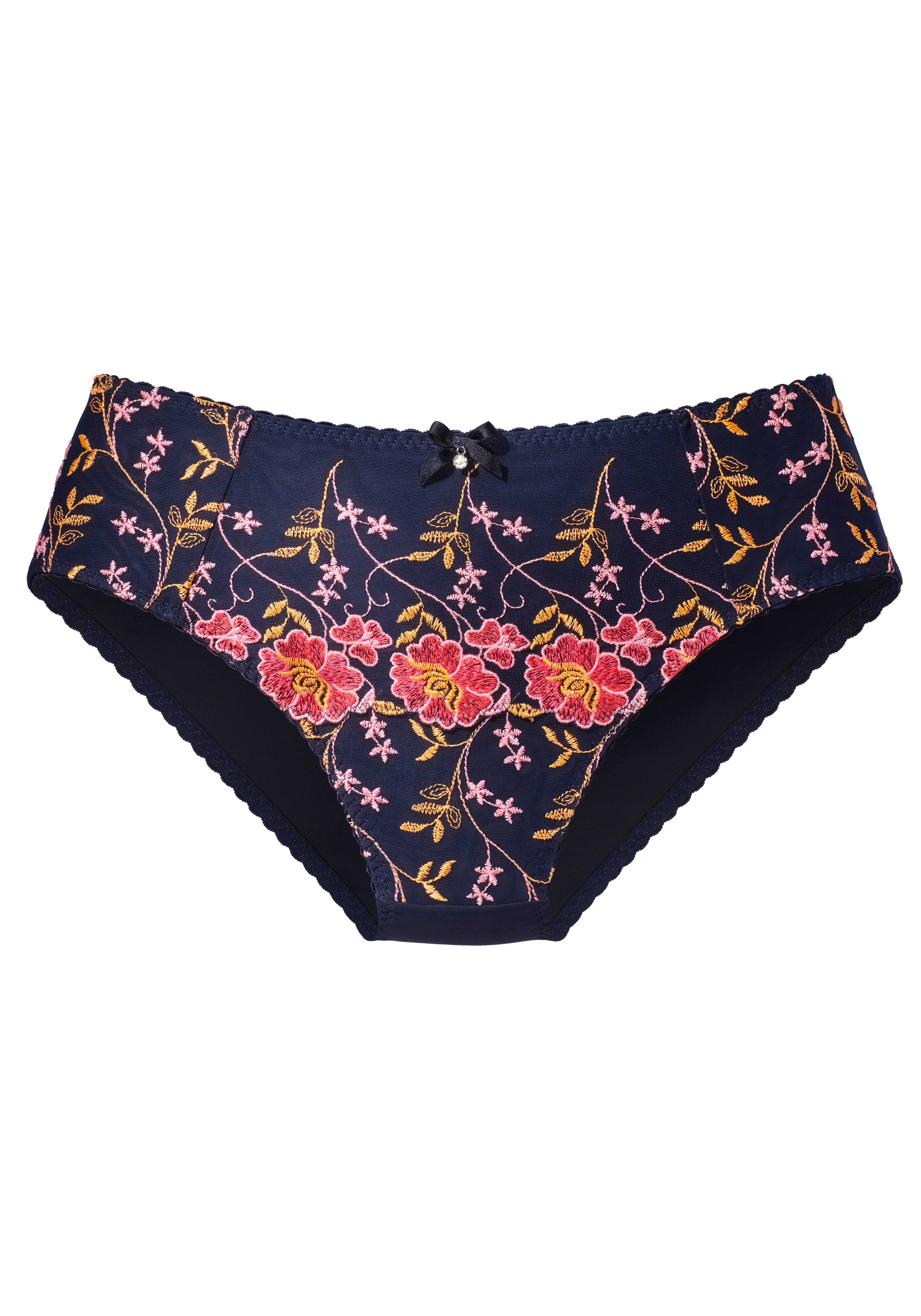 Nuance Slip met bloemborduursels slips maat 56/58 blauw