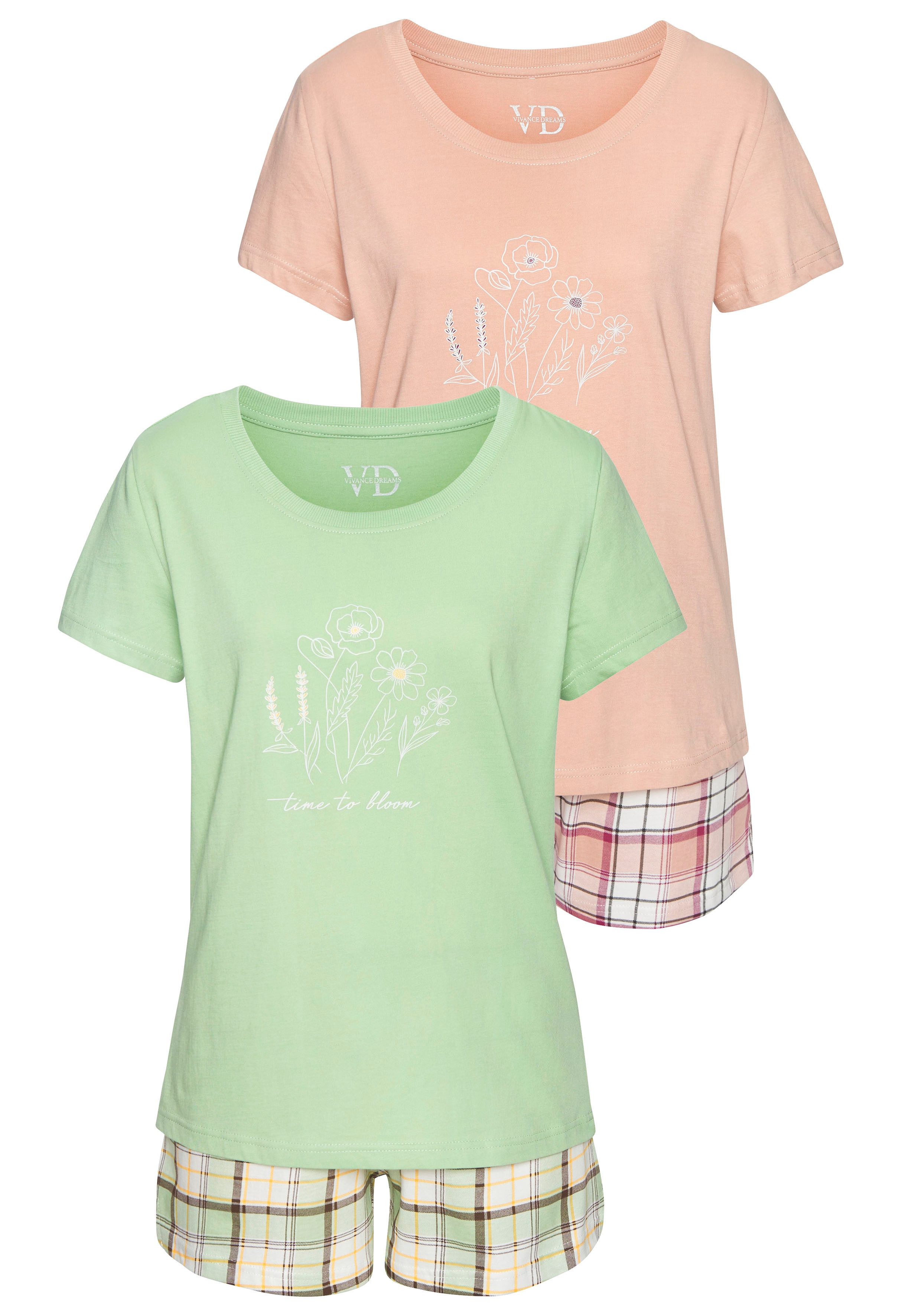 Vivance Dreams Shortama (Set van 2) shorty's maat 32/34 groen