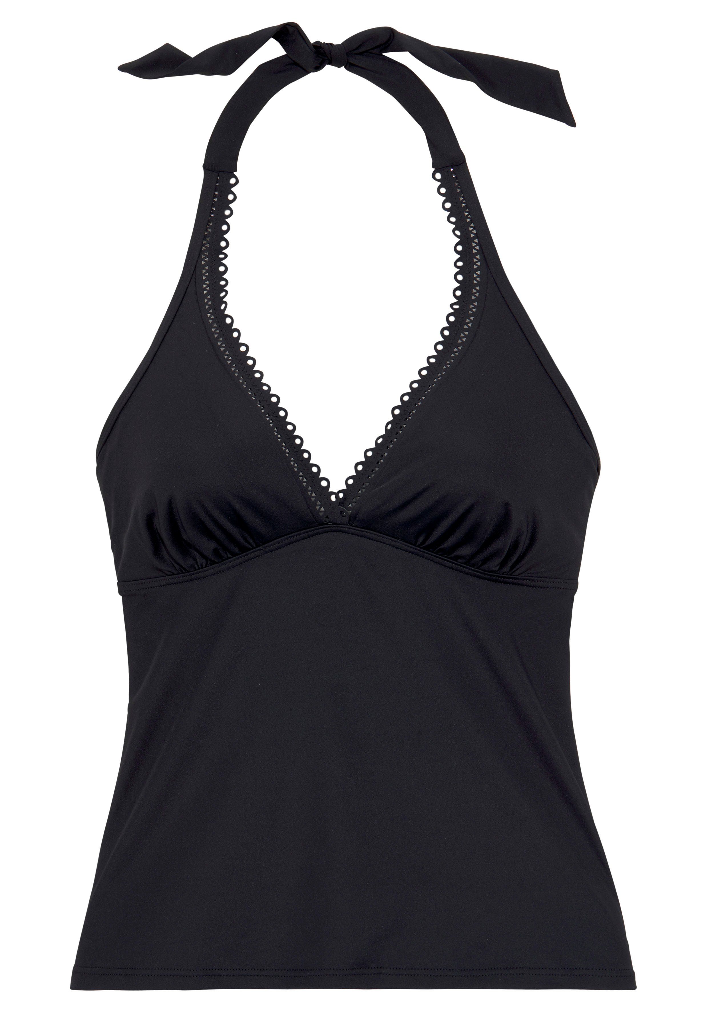 s.Oliver RED LABEL Beachwear Tankinitop met beugels Aiko met gehaakte look