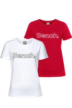 bench. t-shirt rood