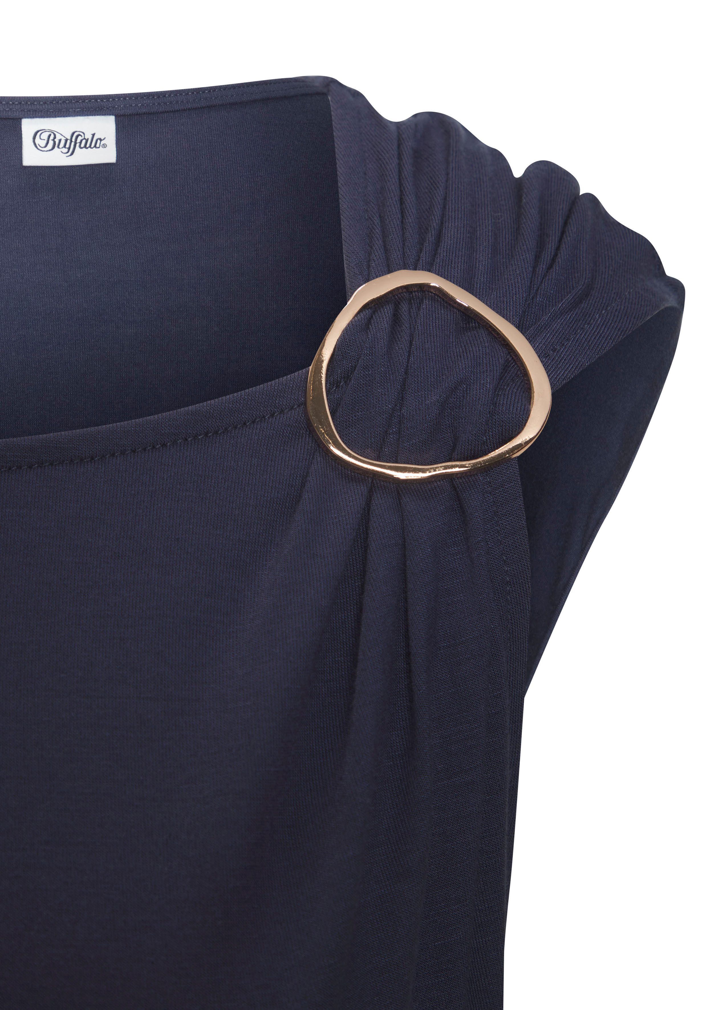 Vivance Shirt met korte mouwen met decoratieve gesp, zomertop, casual