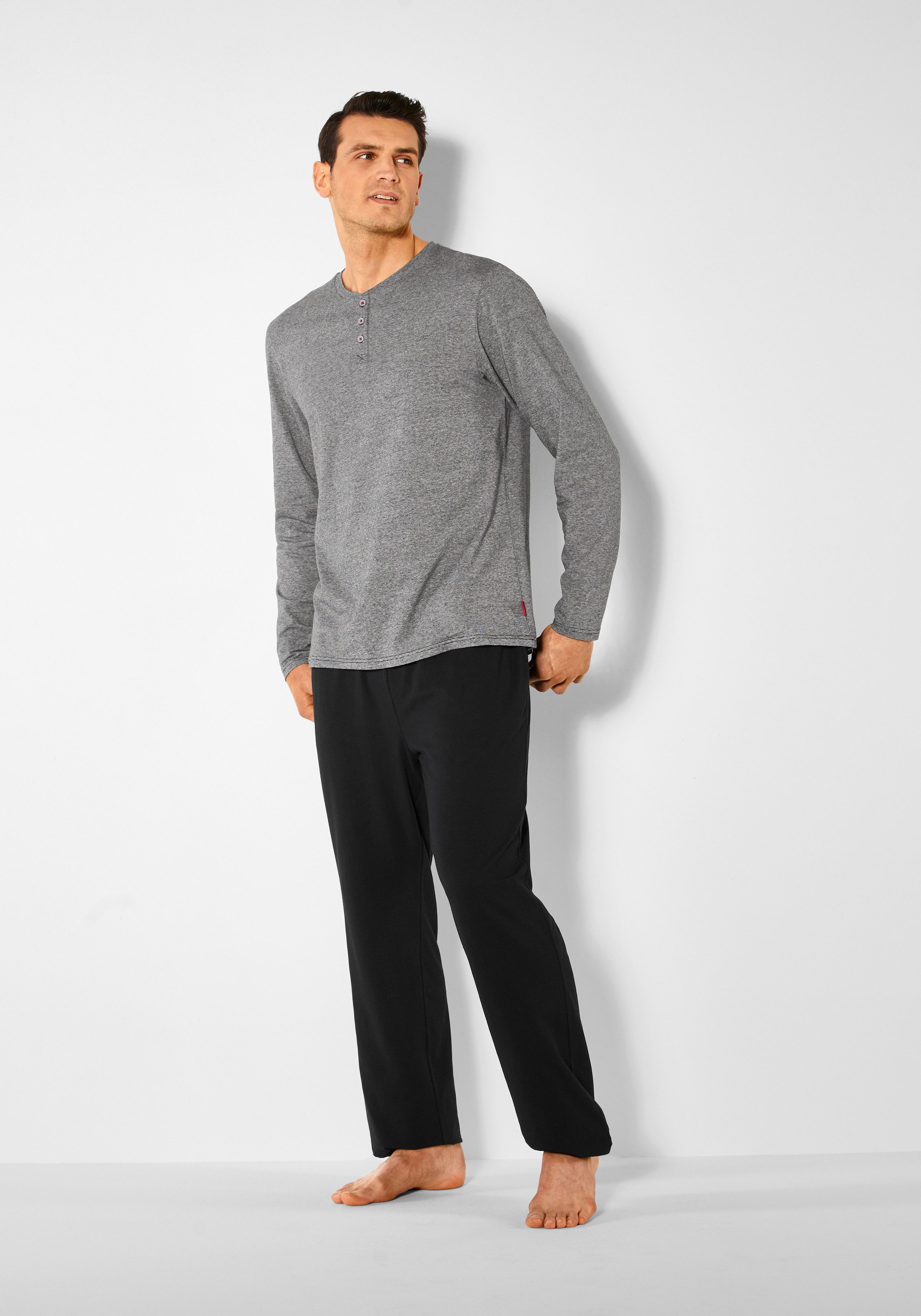 s.Oliver RED LABEL Beachwear Pyjama Pyjama met knopenrij (2-delig, 1 stuk)