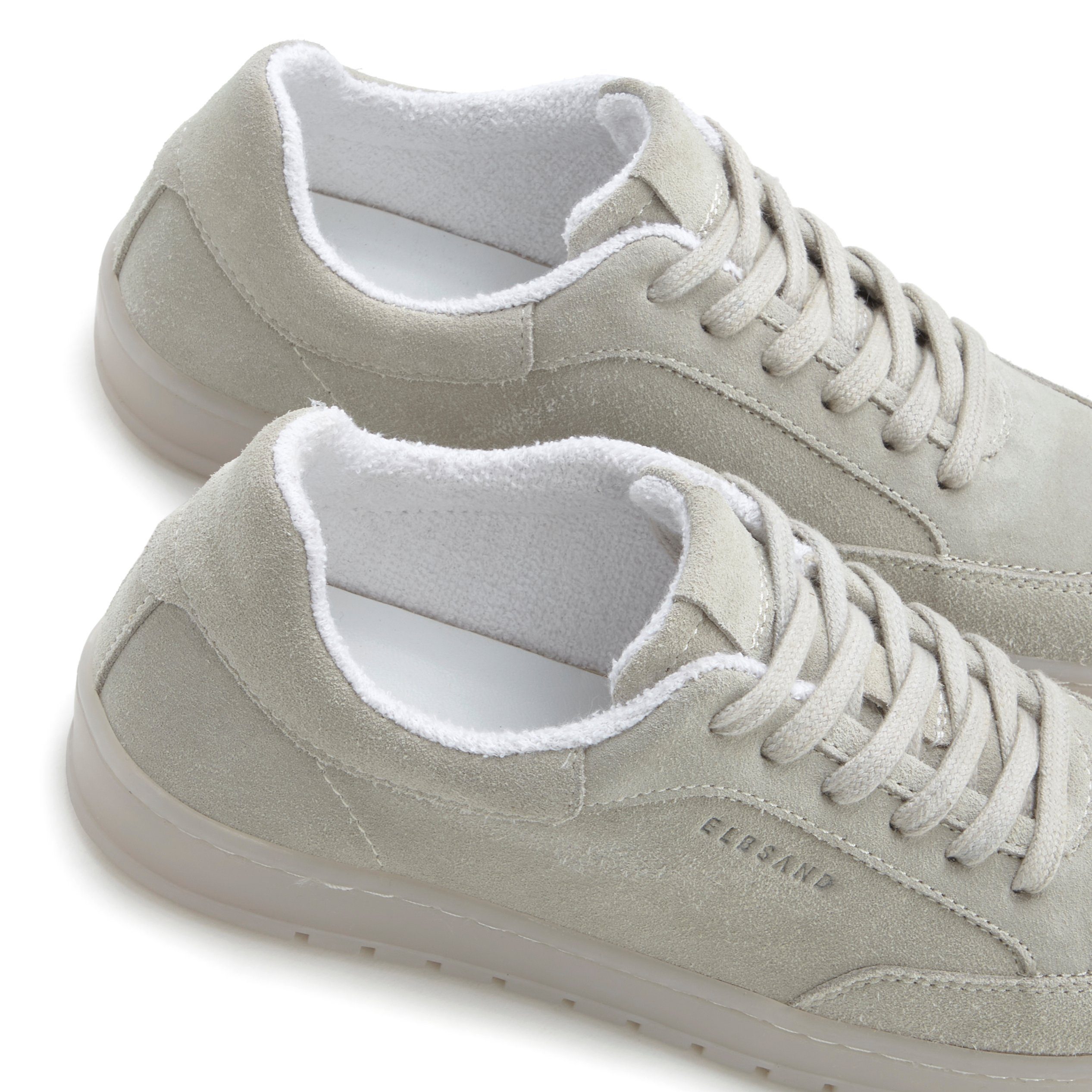 Elbsand Sneakers Veterschoen, vrijetijdsschoen van leer met frotté binnenvoering